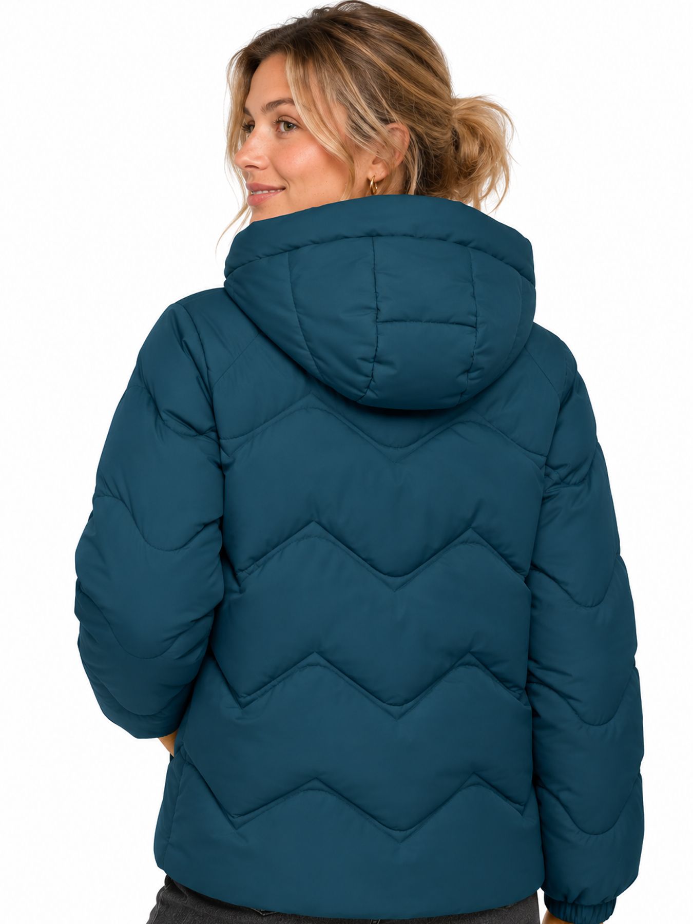 JDY JDYPOWER SHORT HOOD PUFFER OTW HAB Stratified Sea 2900169704024