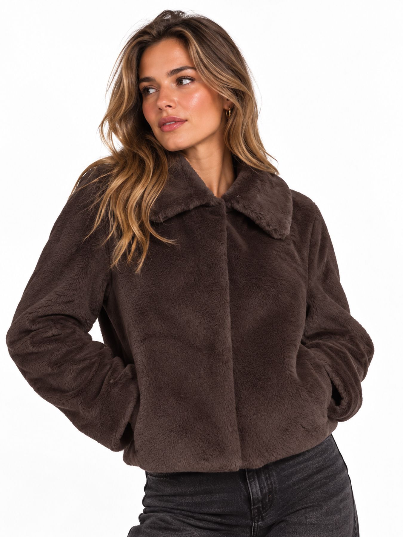 Only JDYMACY FAUX FUR JACKET OTW NOOS Chocolate Torte 00120116-EKA26011400003114
