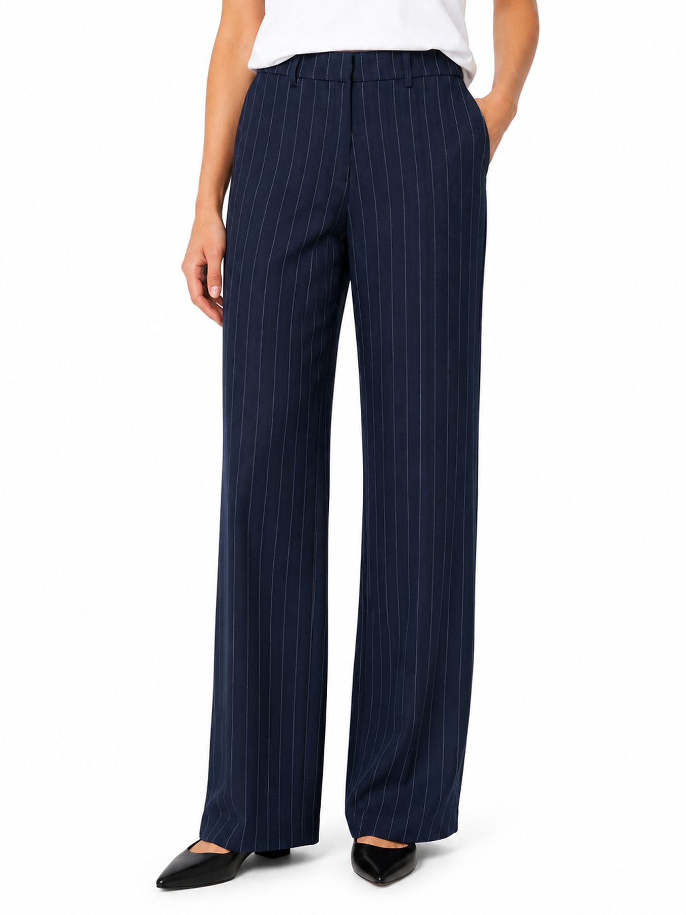 Only ONLALINE HW STR PINSTRIPE PANT TLR Night Sky/CAROLINE FLOWER 00120150-EKA26011400000385