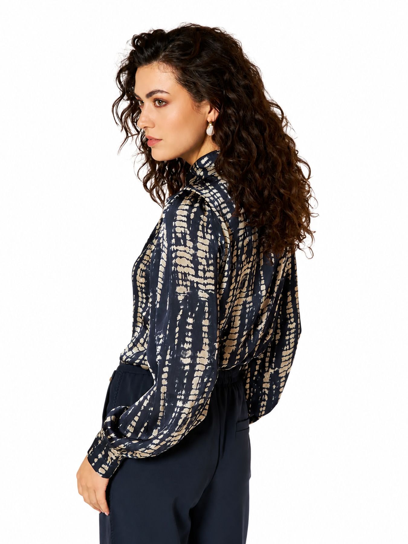Lofty Manner Blouse Ira - Straight Marble 410 dark blue 2900169781063