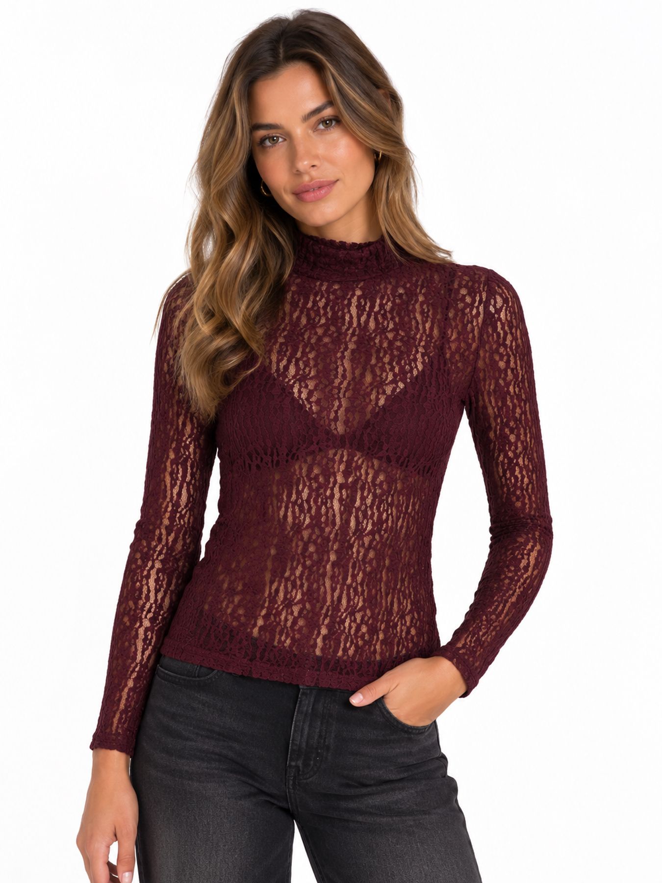 Ydence Top Roberta Aubergine 00120164-P2