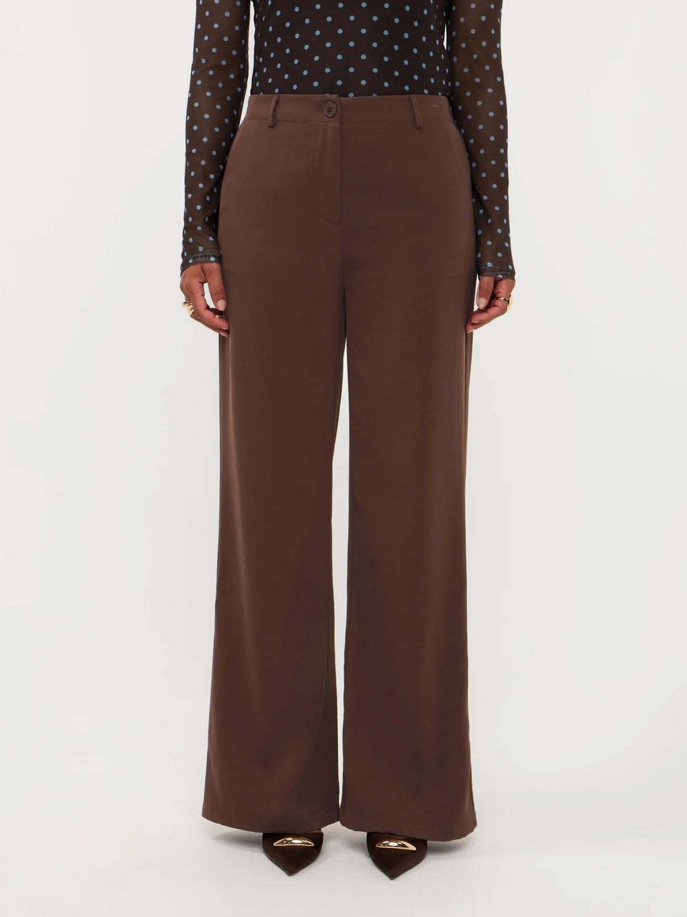 Ydence Pants Solange Donker Bruin 00120178-A1