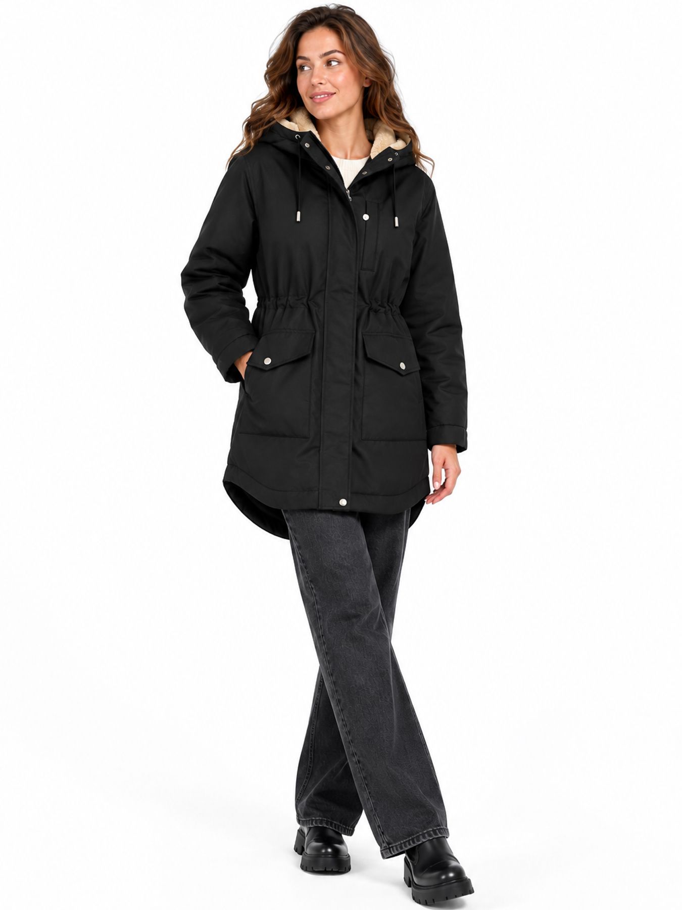 JDY JDYVALENCIA PARKA COAT OTW SIJ NOOS Black/LEO AOP 00120187-EKA26011400000044