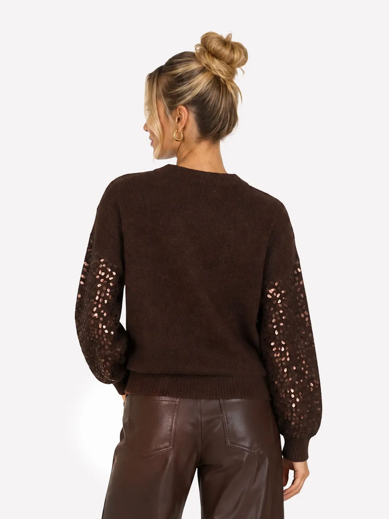 Fluresk Fabi knit sweater 514 dark chocolate 2900171166124