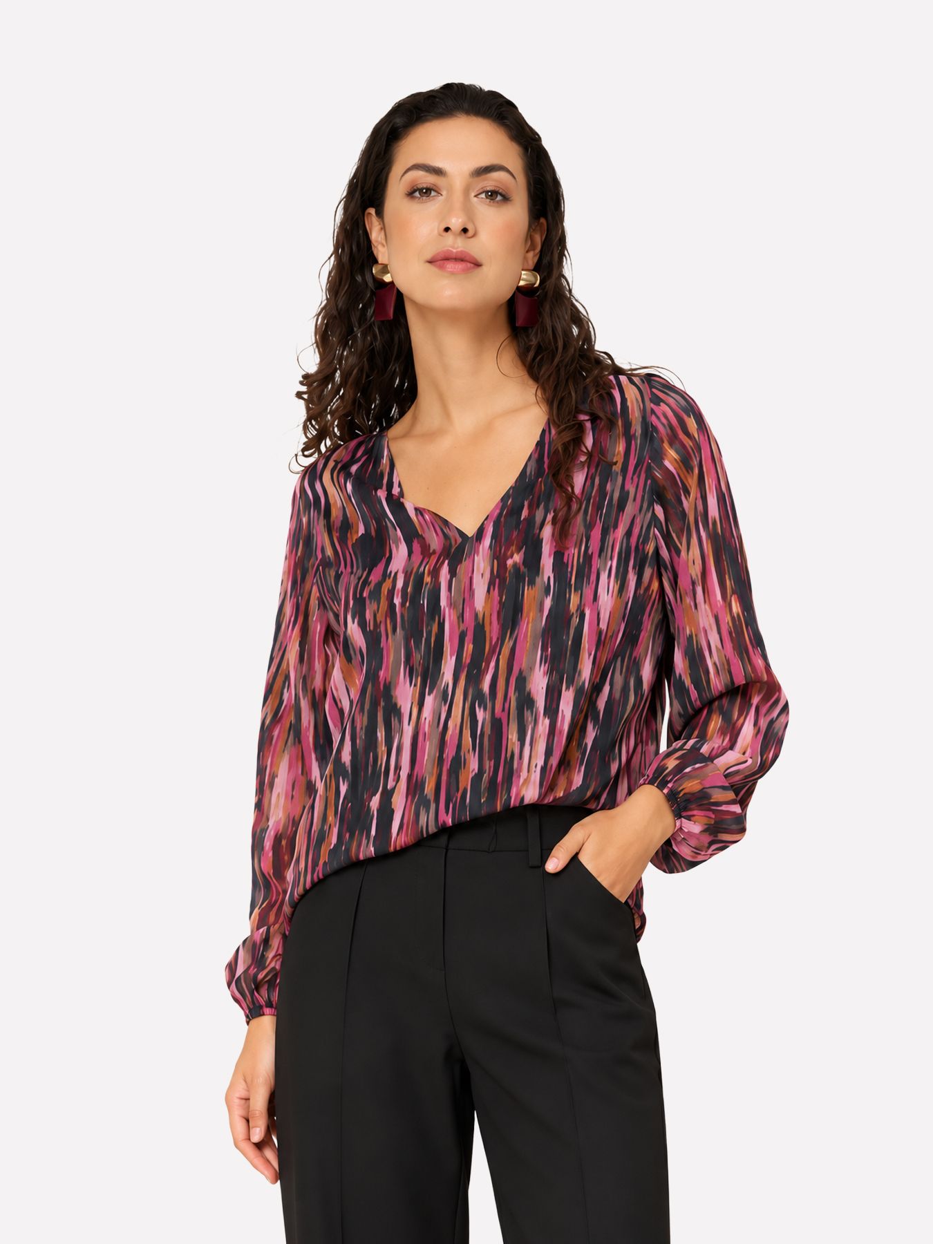 Lofty Manner Top Jannie - Abstract Printed 109 multi color 00121156-EKA26013300000089
