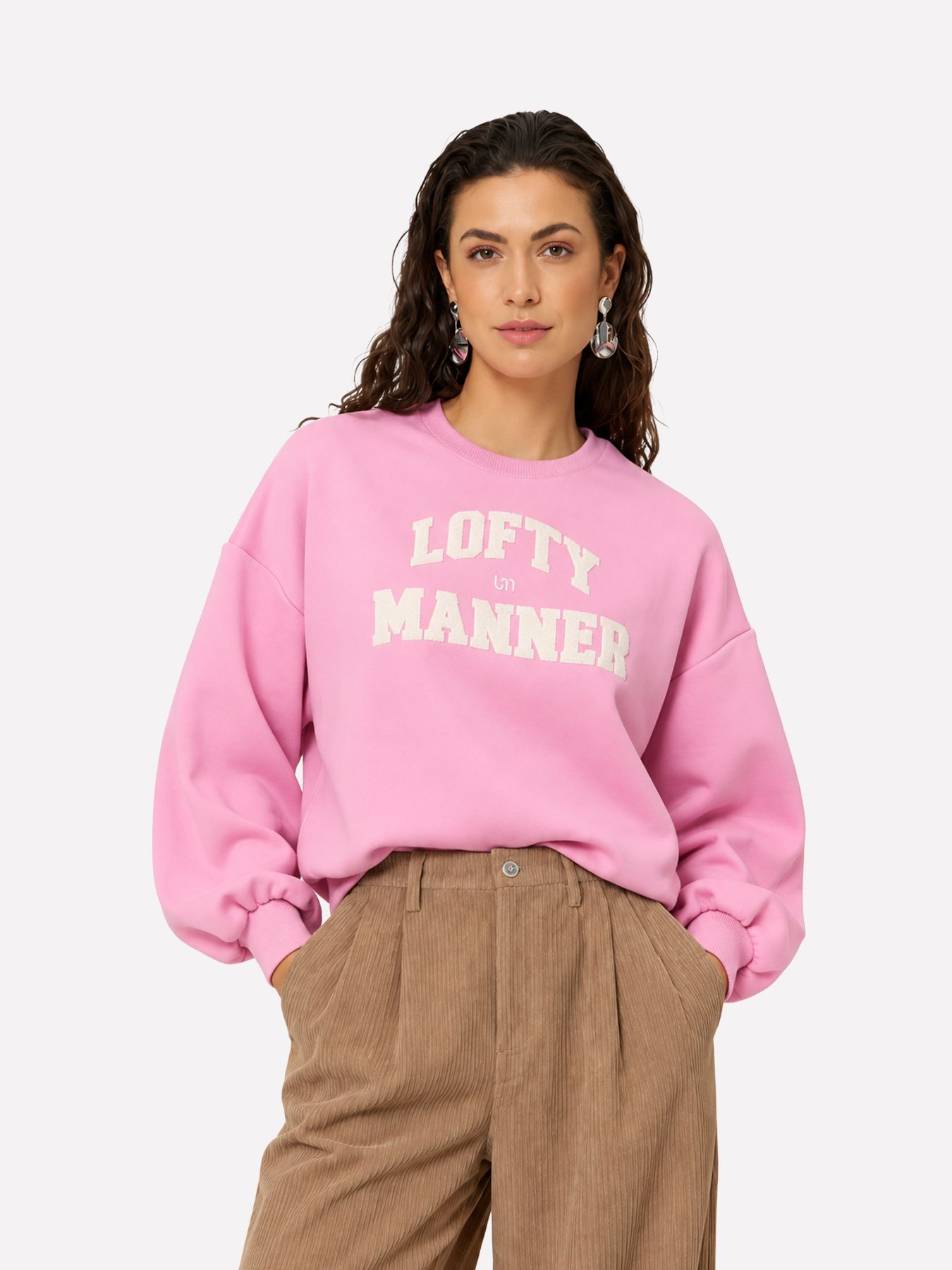 Lofty Manner Sweater Kensi - Balloon Sleeve 299 light pink 00121161-EKA26013300000103