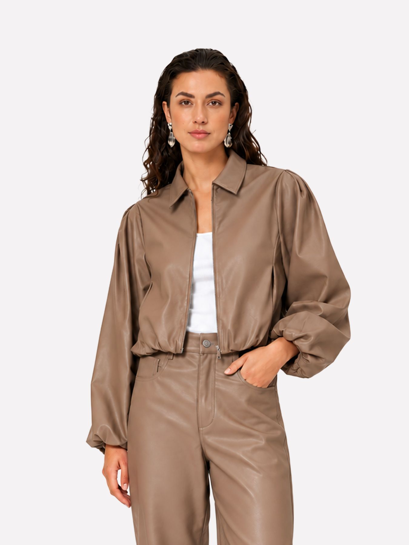 Lofty Manner Jacket Jillie - Cocoon PU 192 taupe 00121168-EKA26013300000102