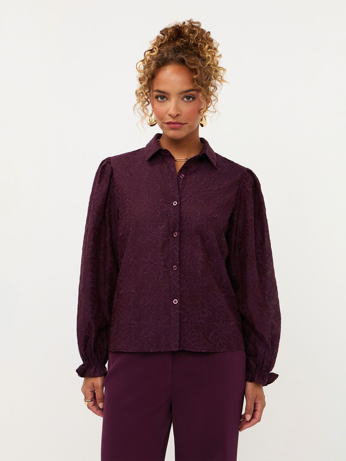Ydence Blouse Victoria Burgundy 00121733-4093