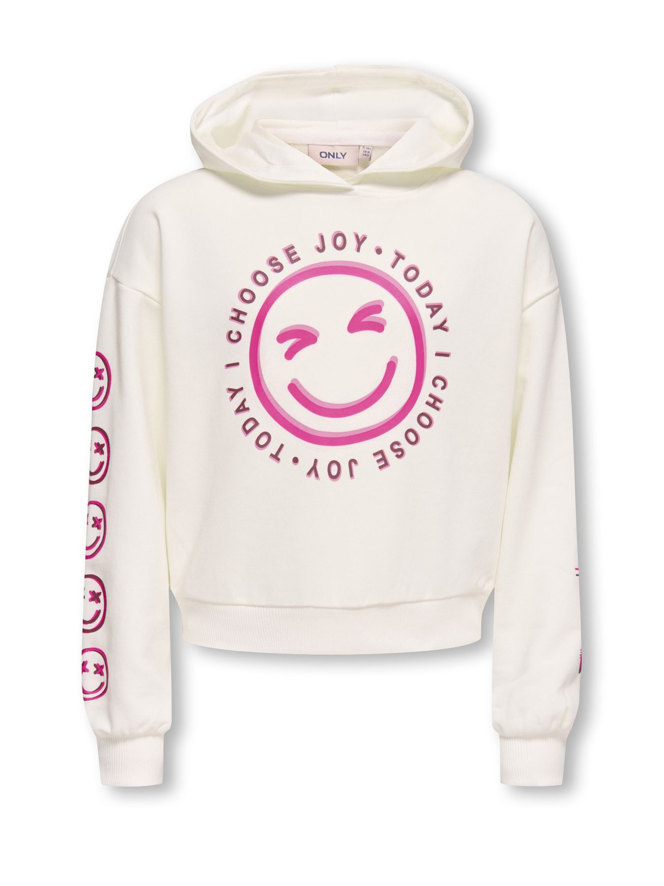 Kids Only KOGSMILE LIFE L/S HOOD UB SWT NOOS Tofu/Black Bean 2900162557030