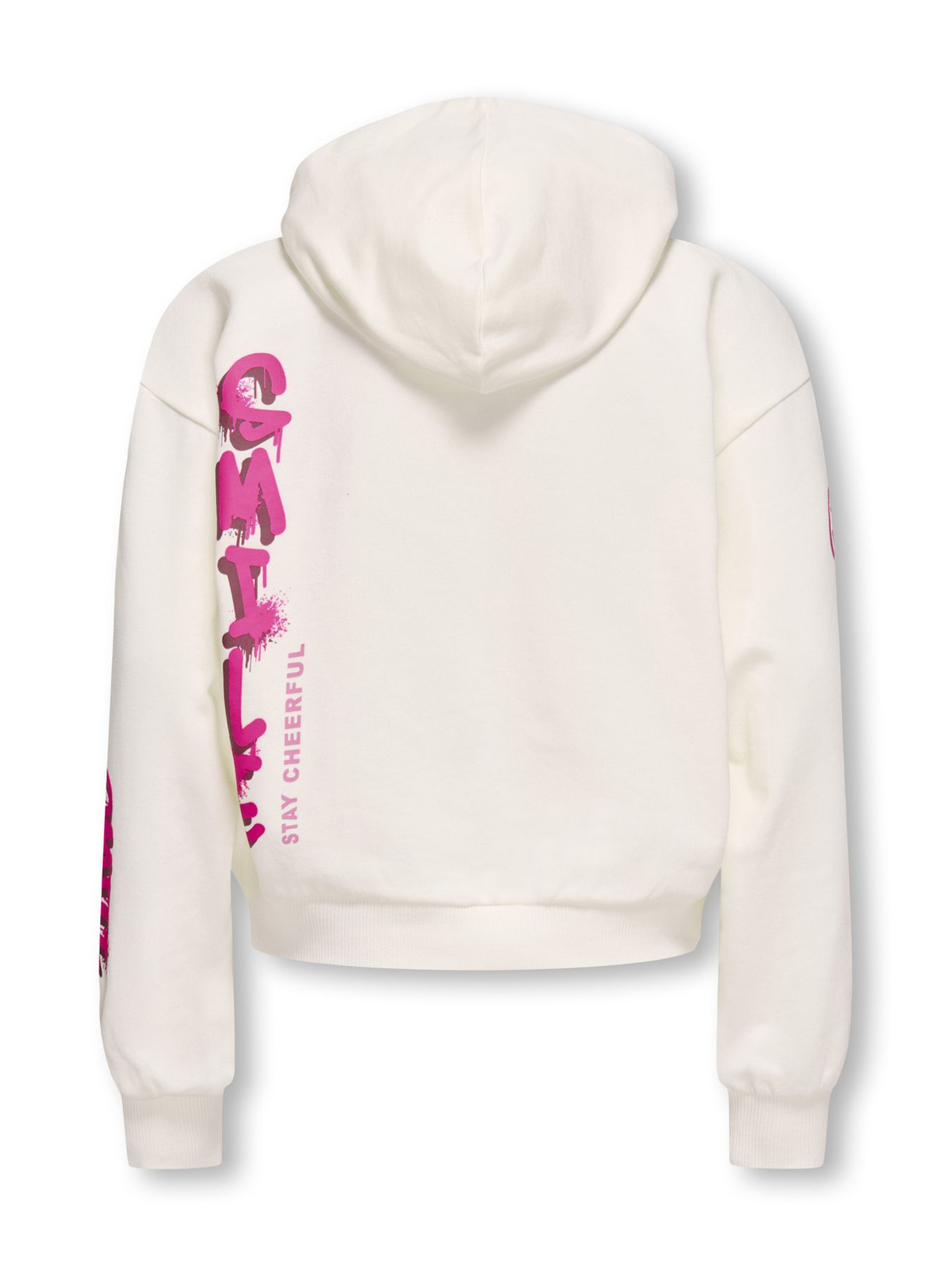 Kids Only KOGSMILE LIFE L/S HOOD UB SWT NOOS Tofu/Black Bean 2900162557030