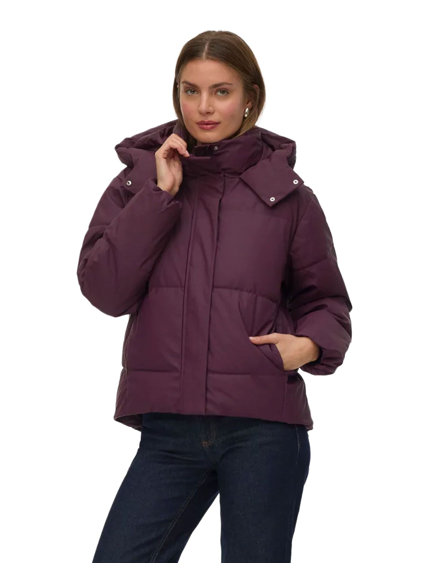 Vero Moda VMGRETAKYLIE SHORT COATED JACKET NO Winetasting 00110539-EKA26011400003045