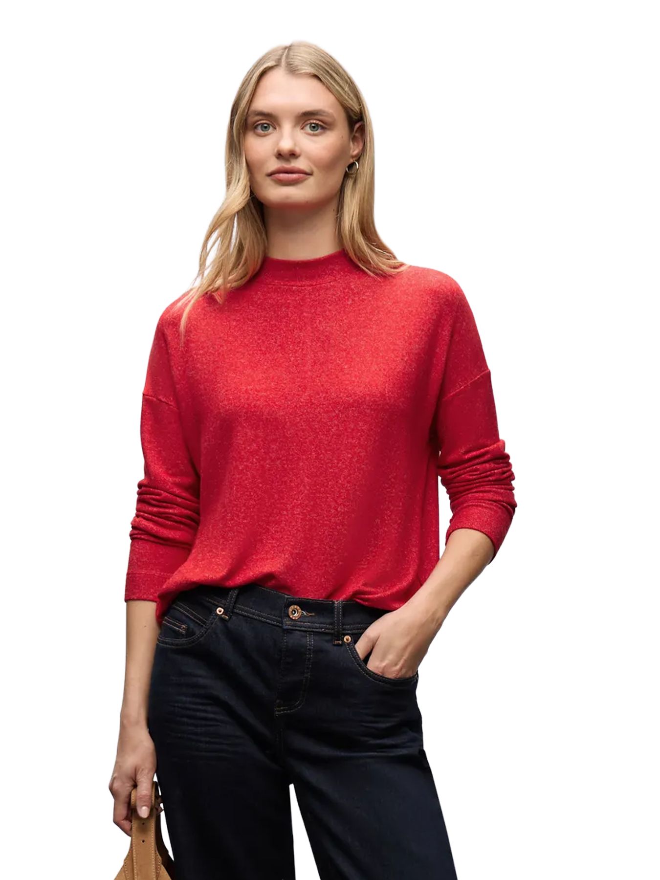 Street One A324168 LTD QR soft turtle neck shi racing red mel. 00113962-EKA19000200000828