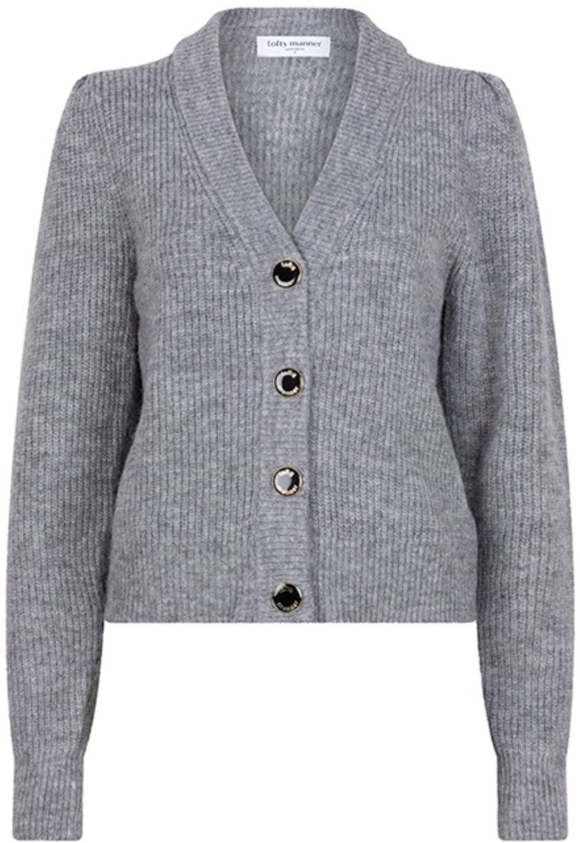 Lofty Manner Cardigan Lilly 550 grey 00114884-EKA26013300000060