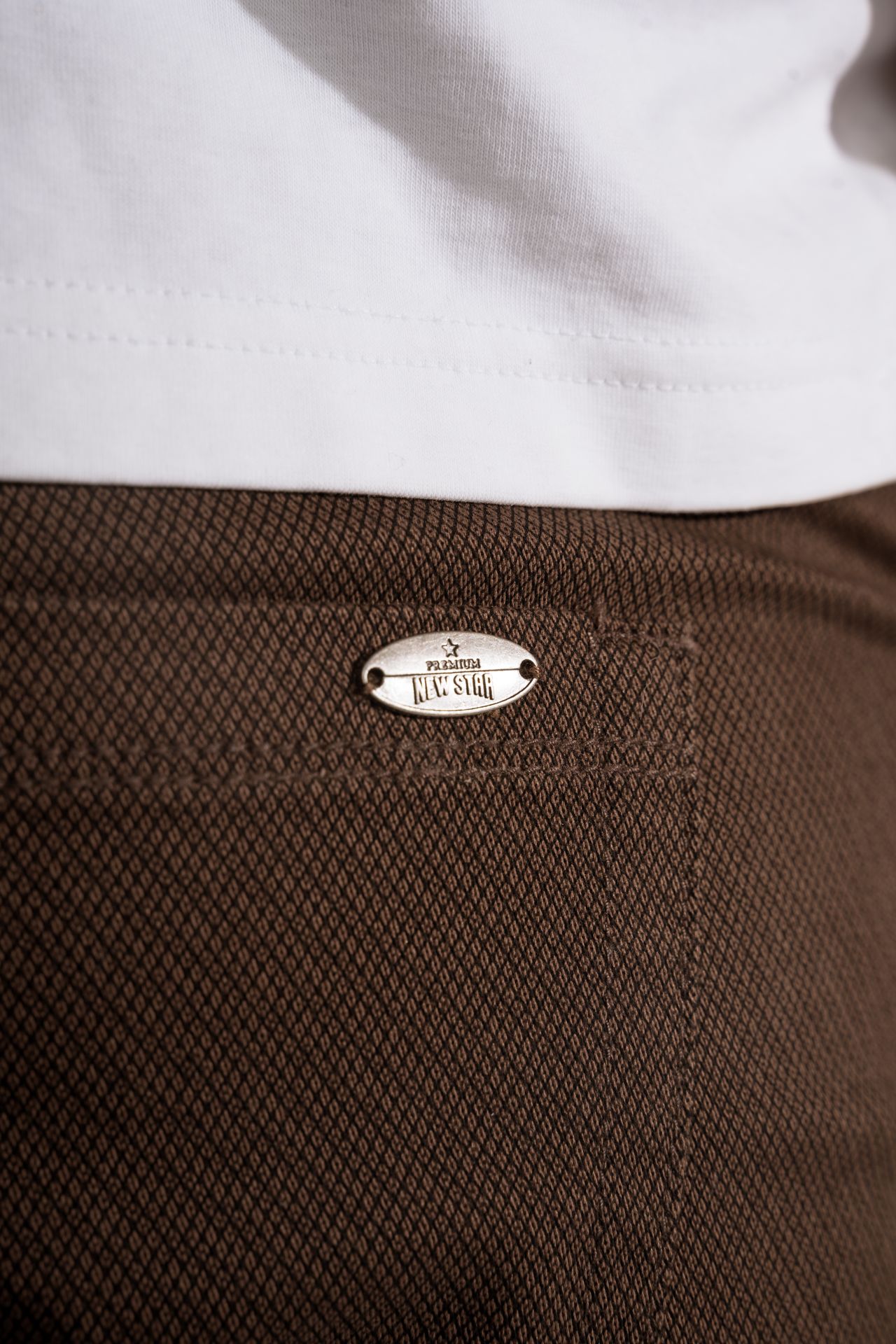 New Star 0256 Nyon printed twill Donker Bruin 2900159954385