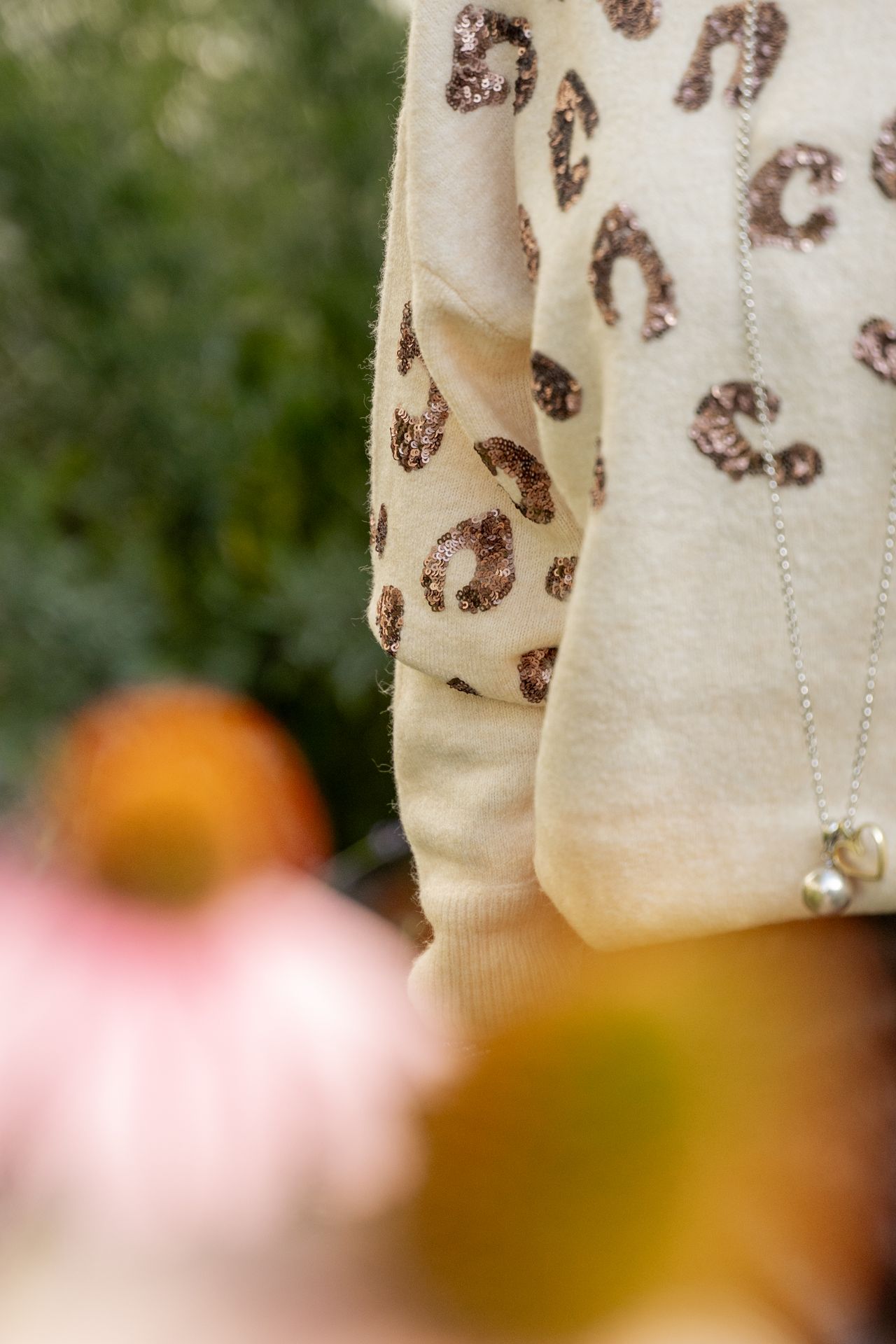 Esqualo Sweater animal sequins 125 beige 2900150701063