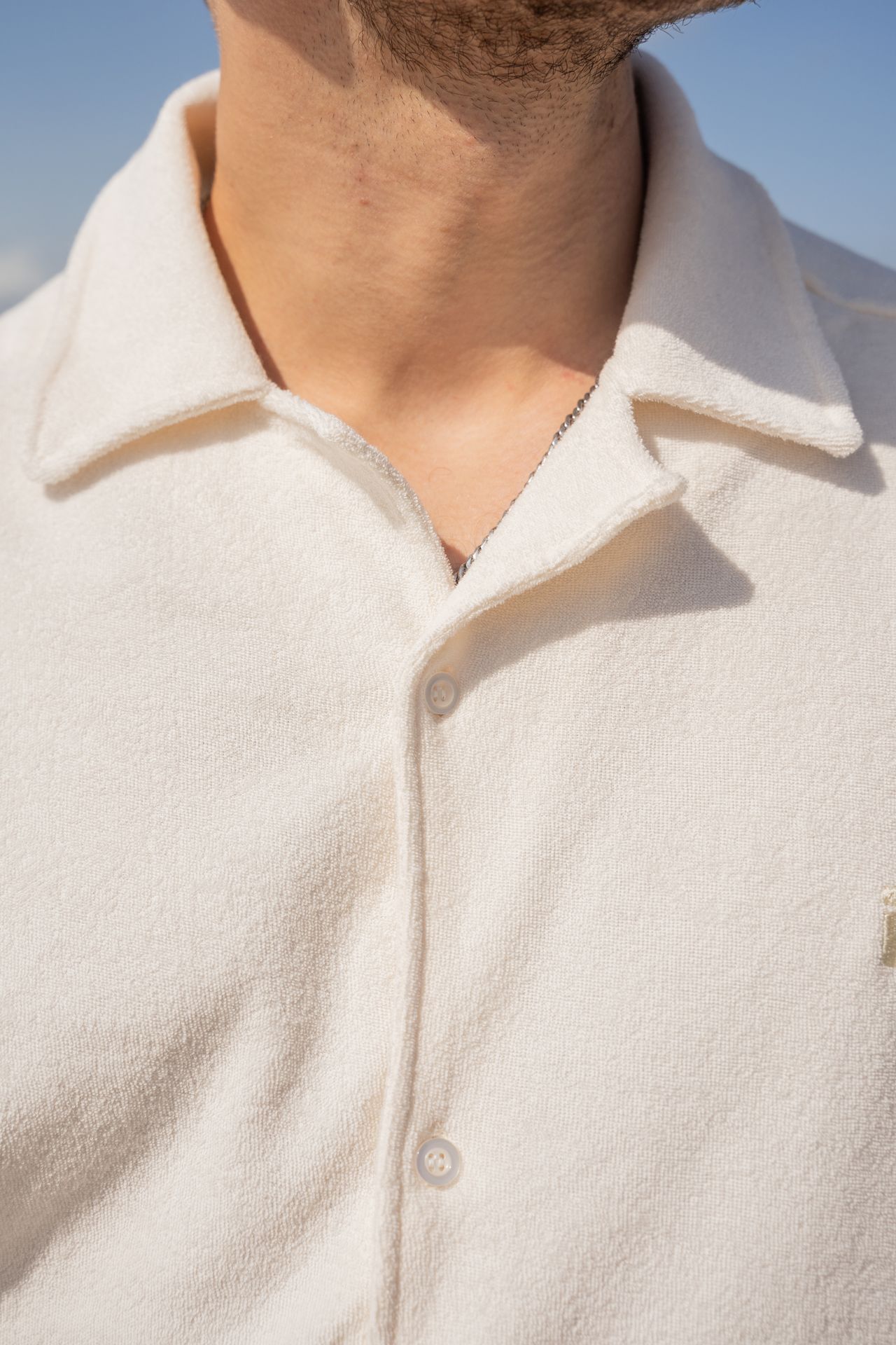 Only & Sons ONSDAVIS REG TERRY SHIRT Antique White 2900140616018