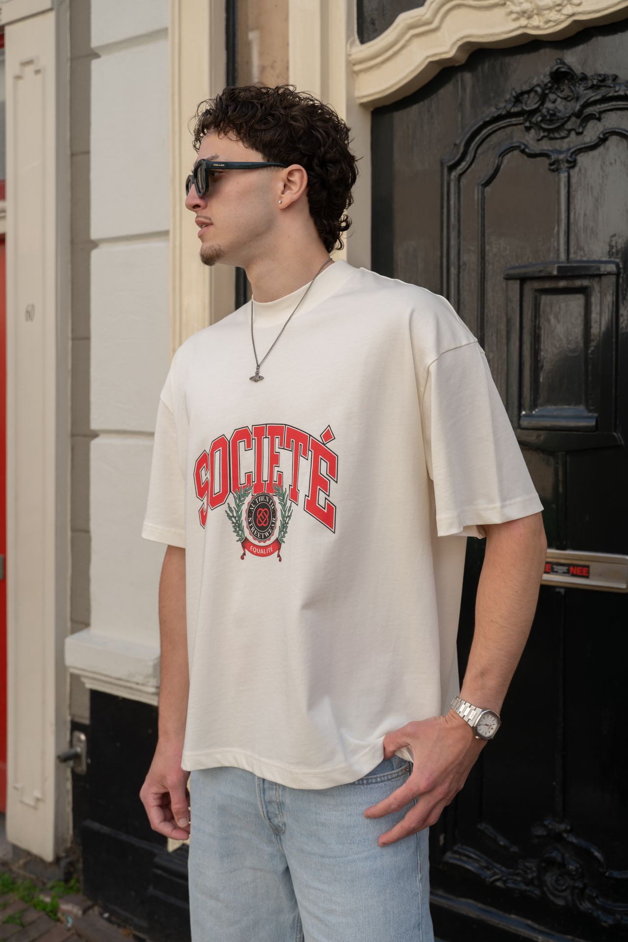 Equalité Monte boxy tee off white 2900167905041