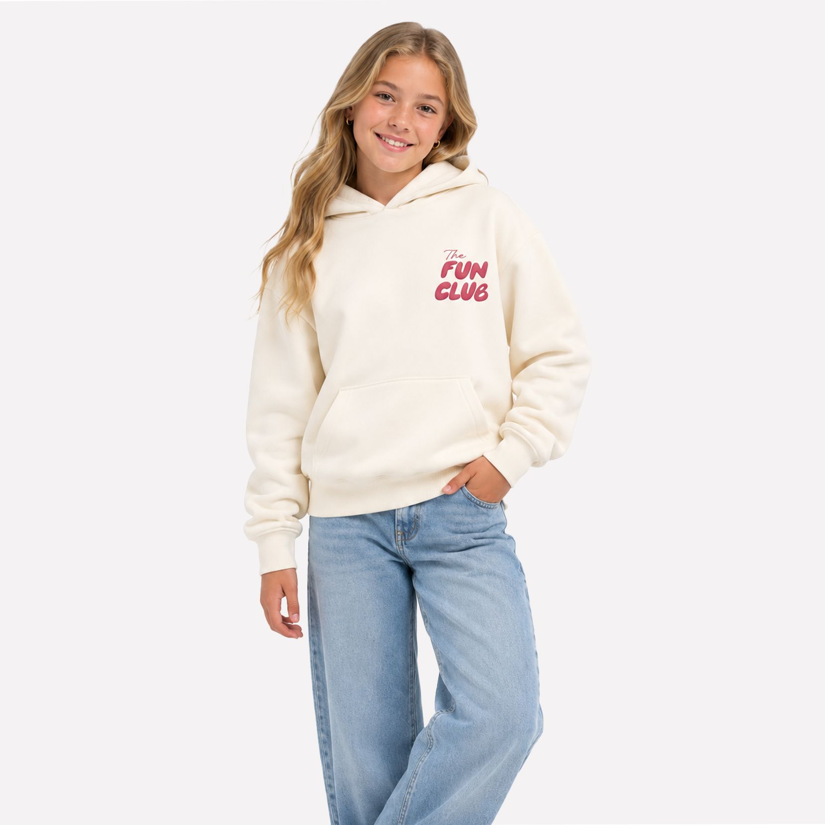 Only KOGLIANA BOXY LS HOOD PRINTED SWT Tofu/Black Bean 00119597-EKA26011400000554