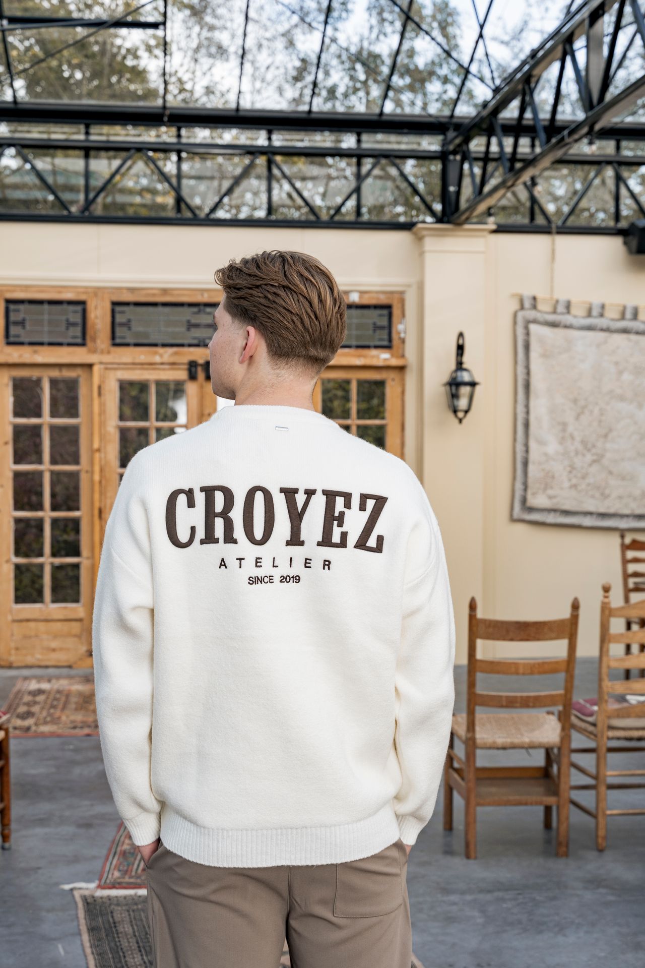 Croyez Gallery knit sweater off white 2900160442048