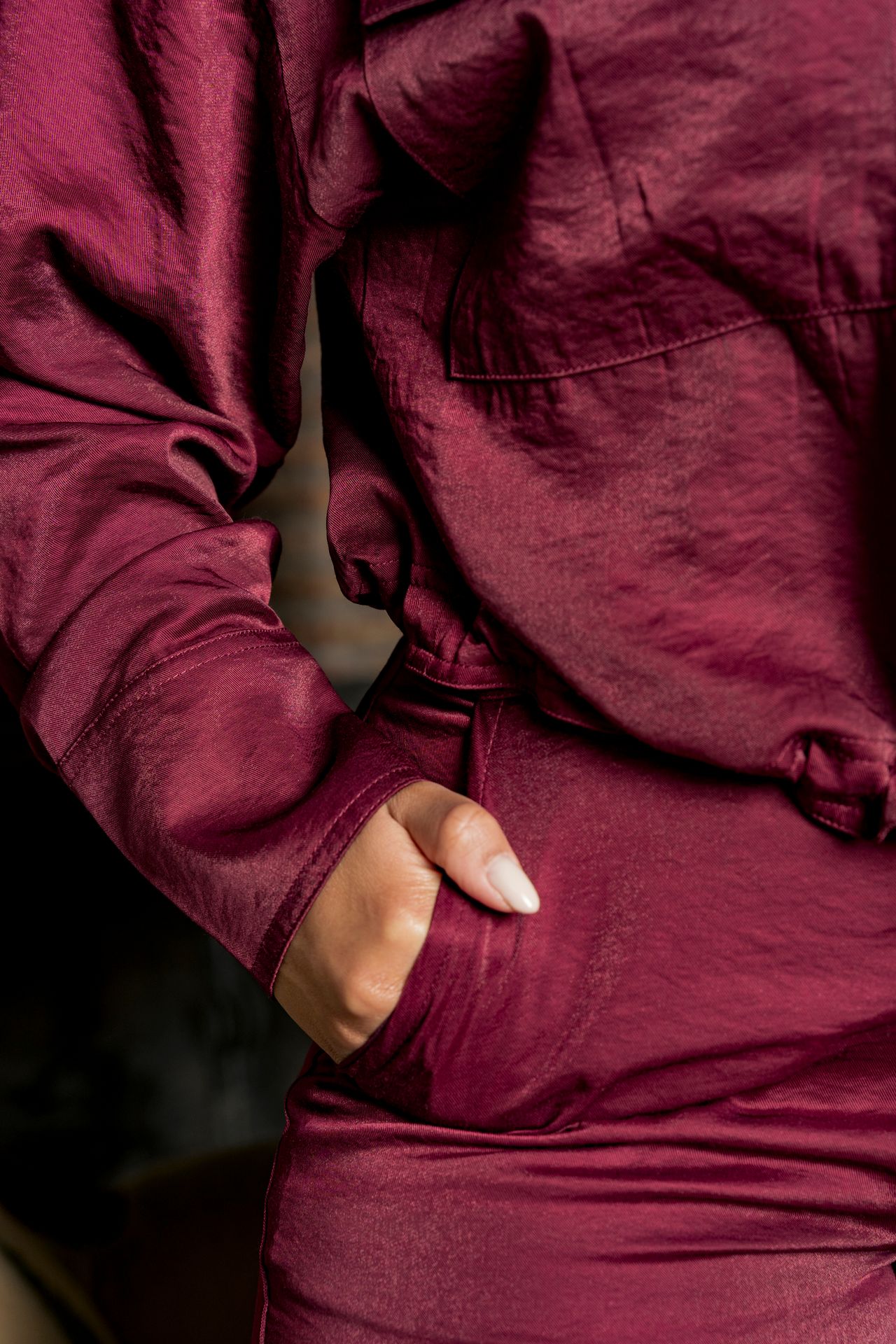 Lofty Manner Trouser Svea 256 burgundy red 2900161359048