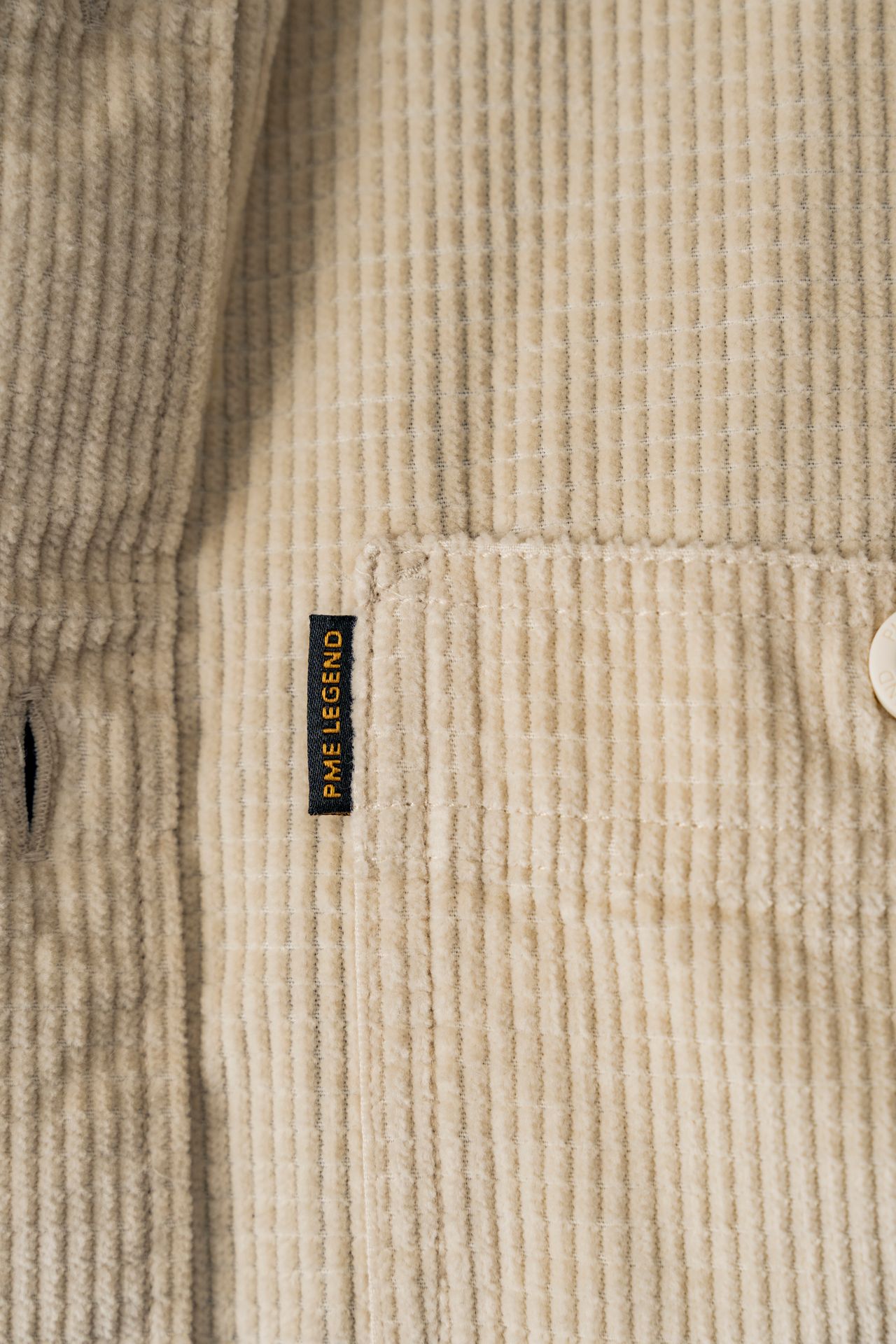 Pme Legend LONG SLEEVE SHIRT Dobby Cord Bone White 2900156363050