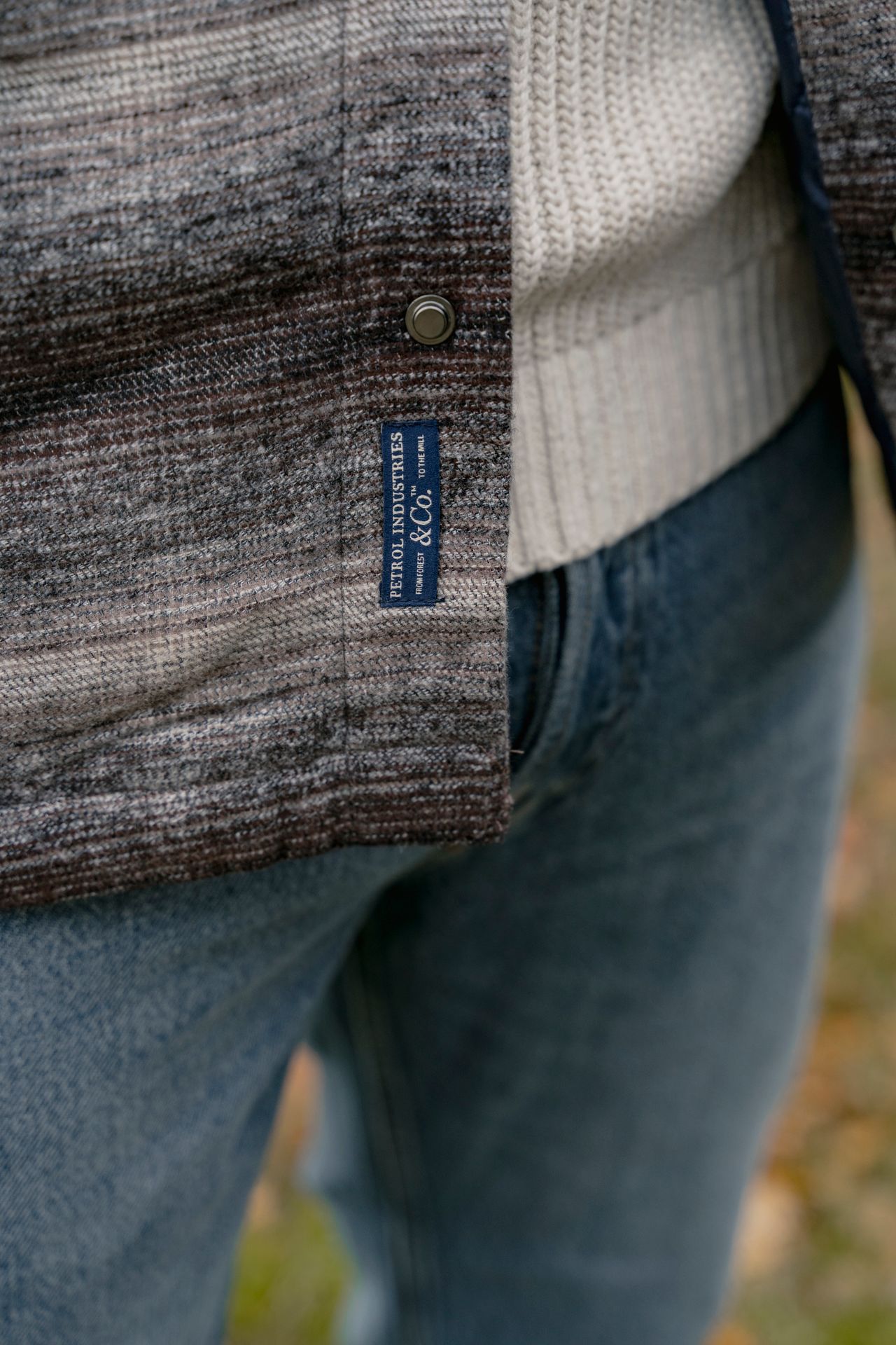 Petrol Industries Men Shirt Long Sleeve Check 7144 mud 2900159601043