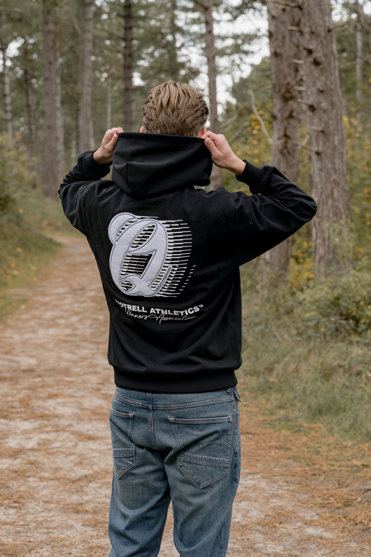 Quotrell Athletics hoodie Black/White 2900161390072