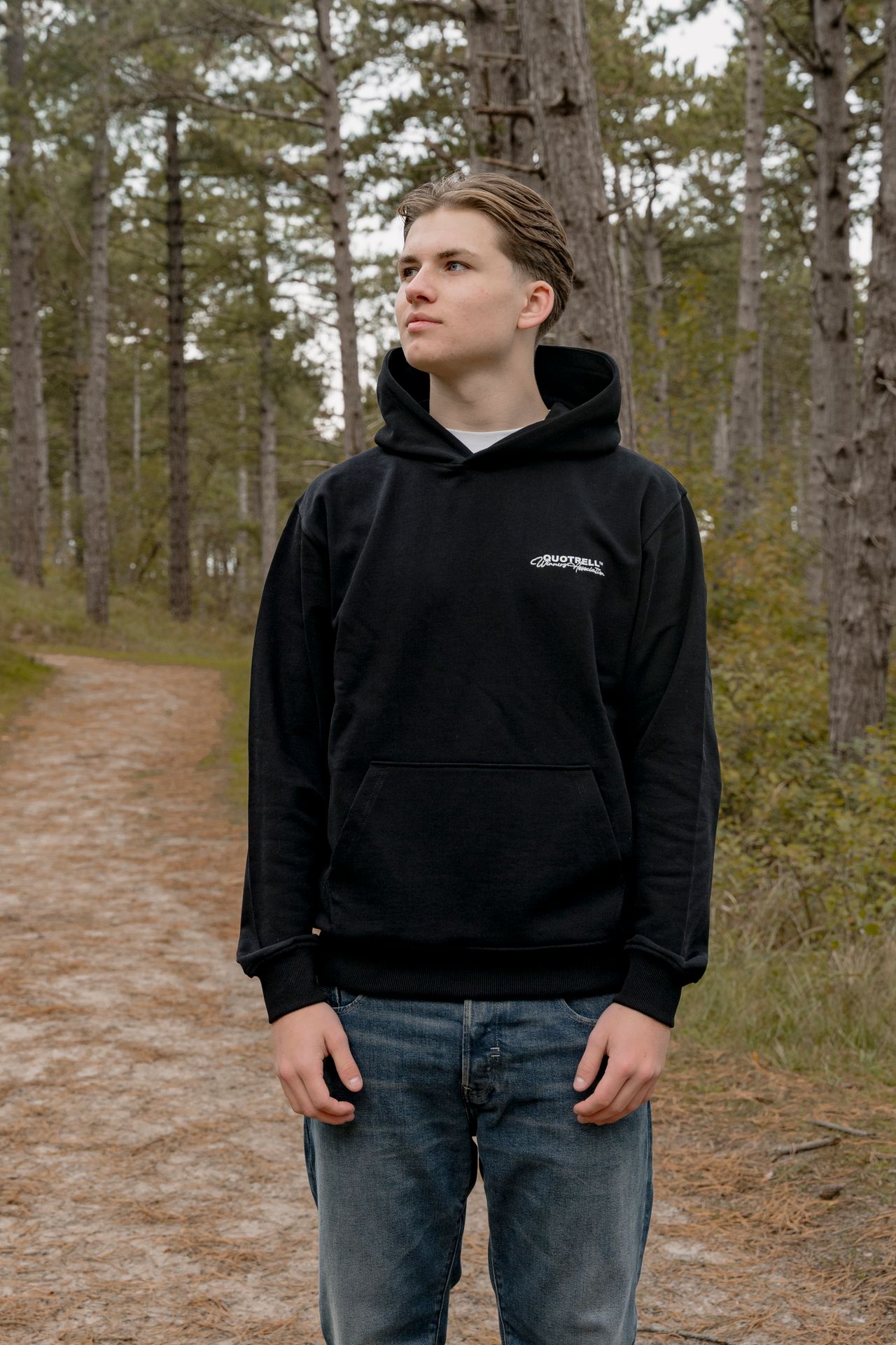 Quotrell Athletics hoodie Black/White 2900161390072