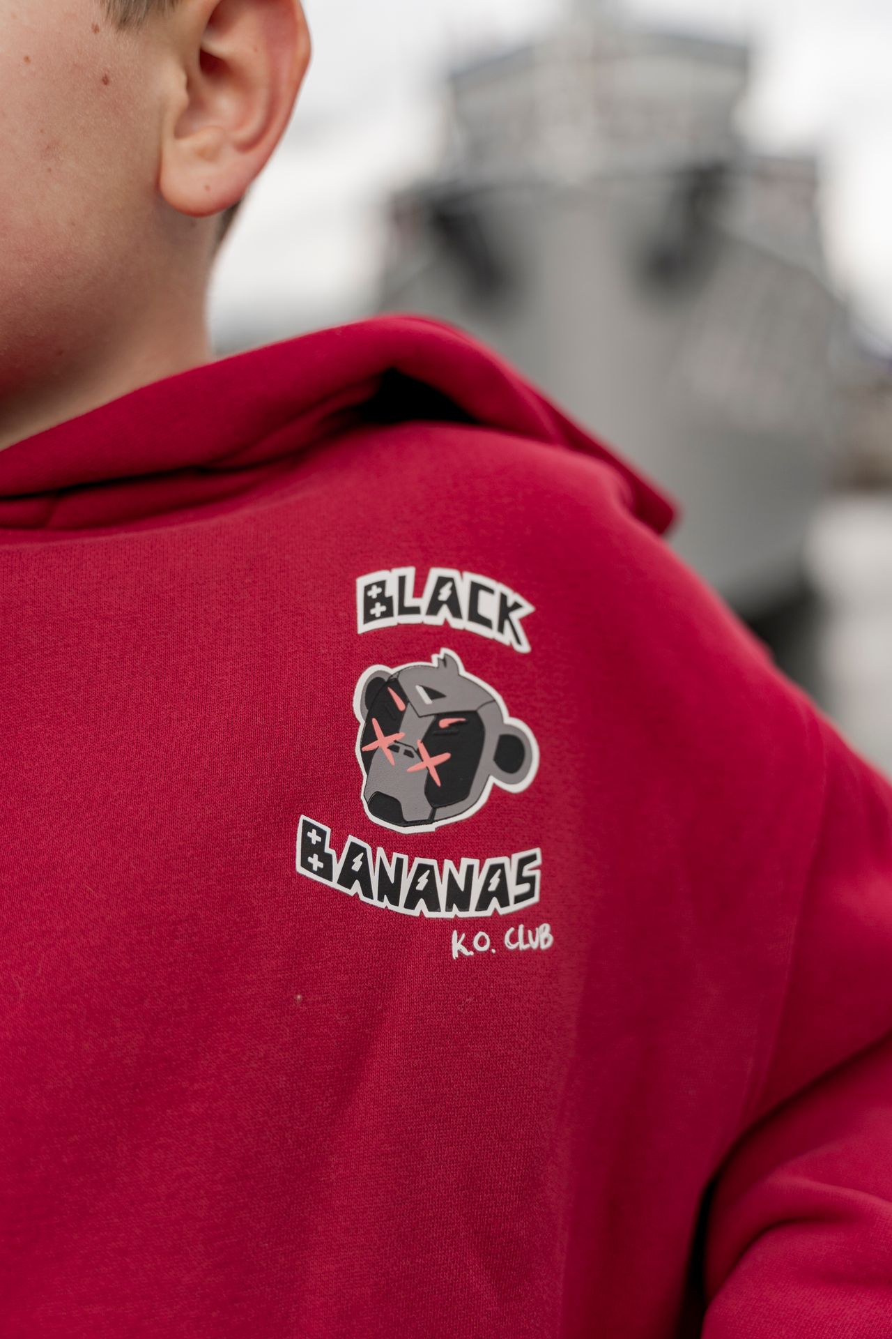 Black Bananas Kids Ko club hoodie red 2900159691051