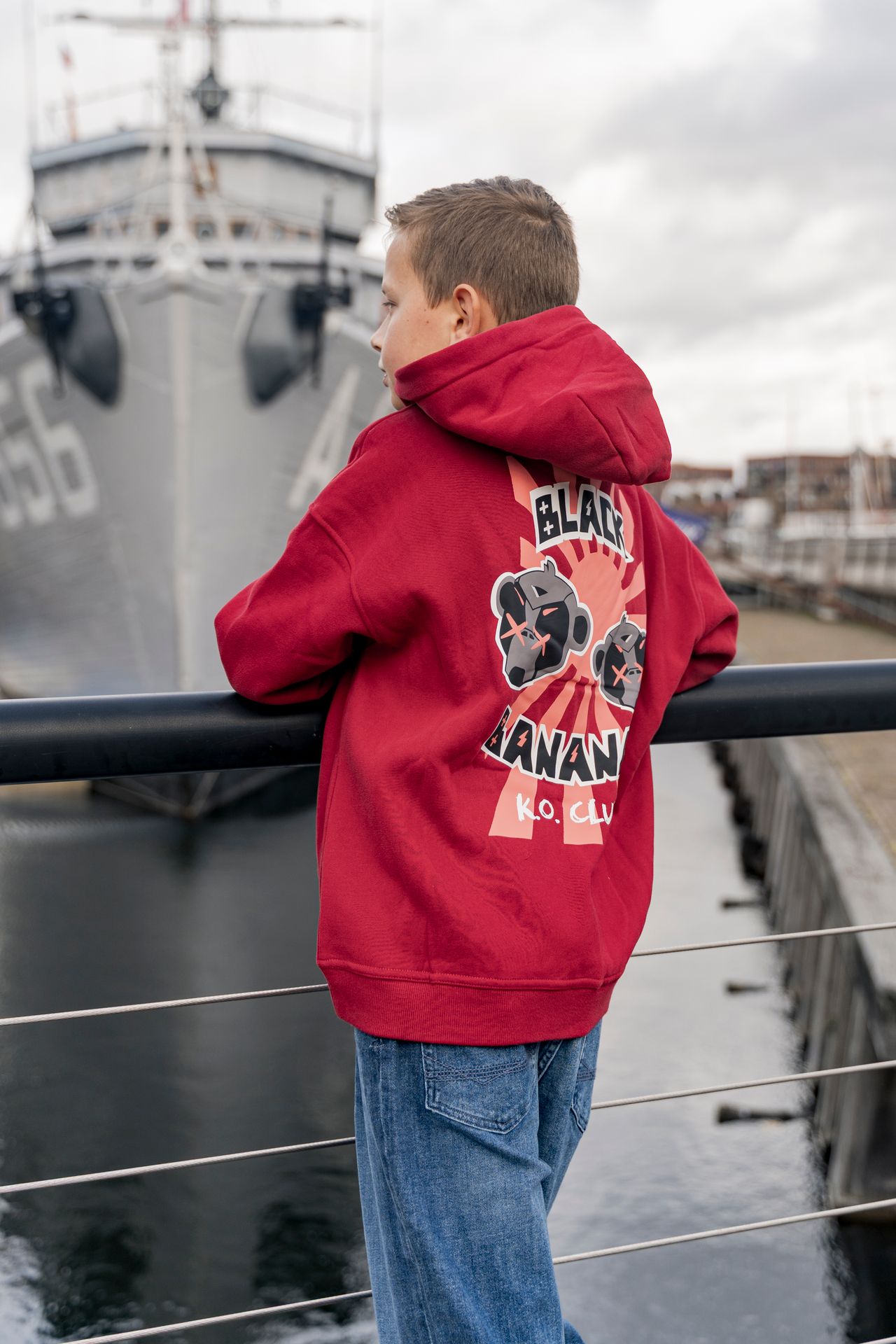 Black Bananas Kids Ko club hoodie red 2900159691051