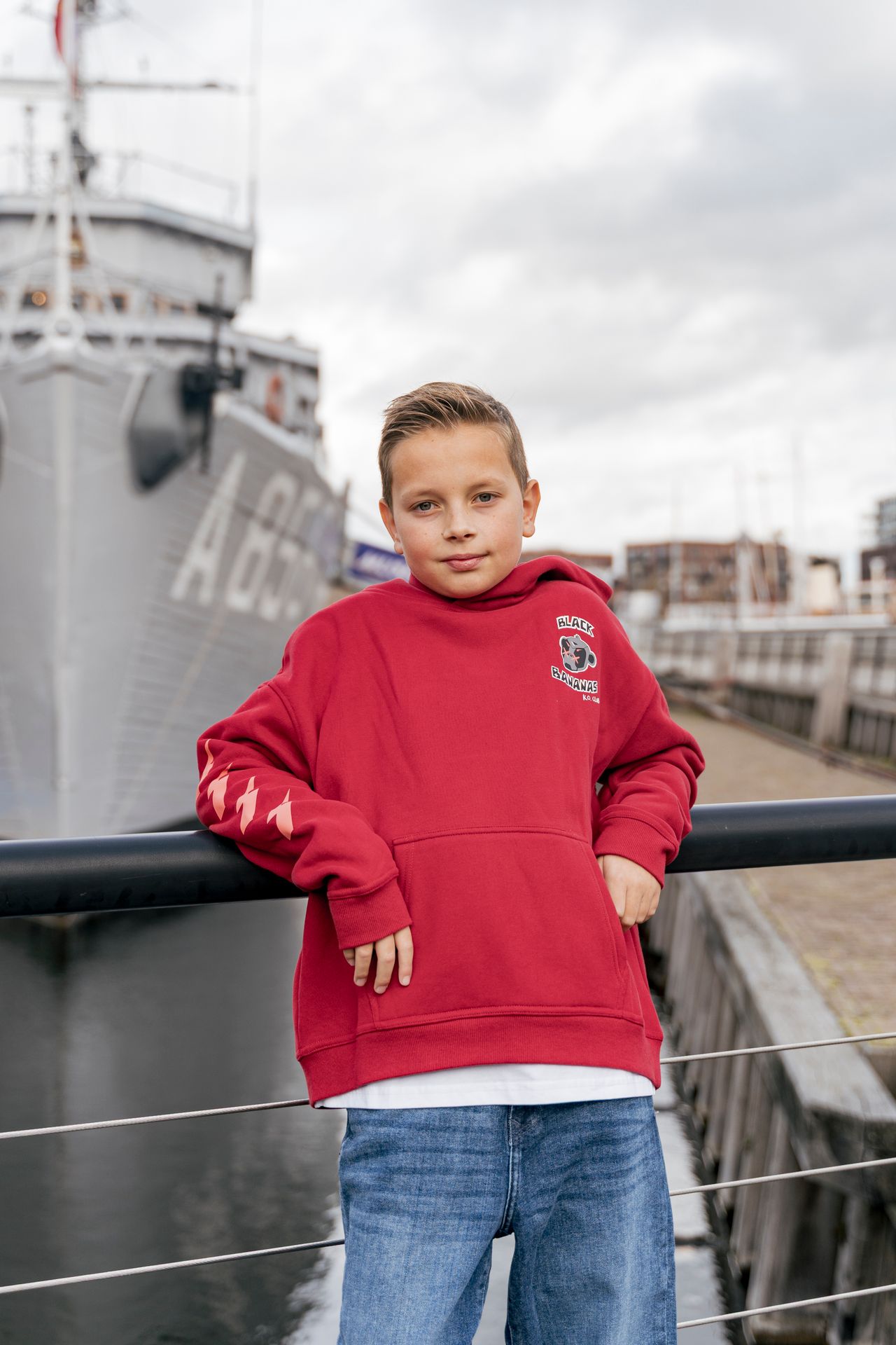 Black Bananas Kids Ko club hoodie red 2900159691051