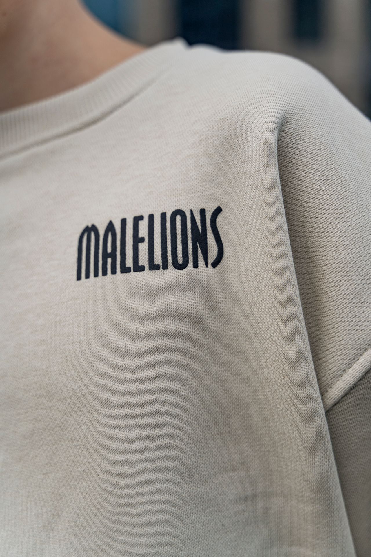 Malelions Junior Hollywood map sweater Beige 2900159382034