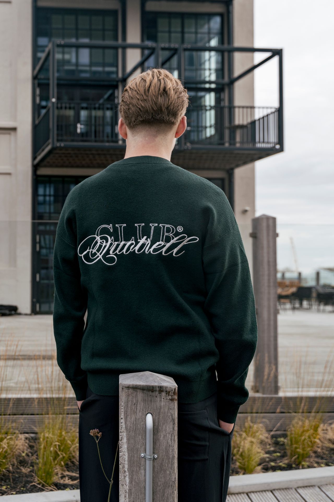 Quotrell Zac knitted crewneck petrol 2900160235060