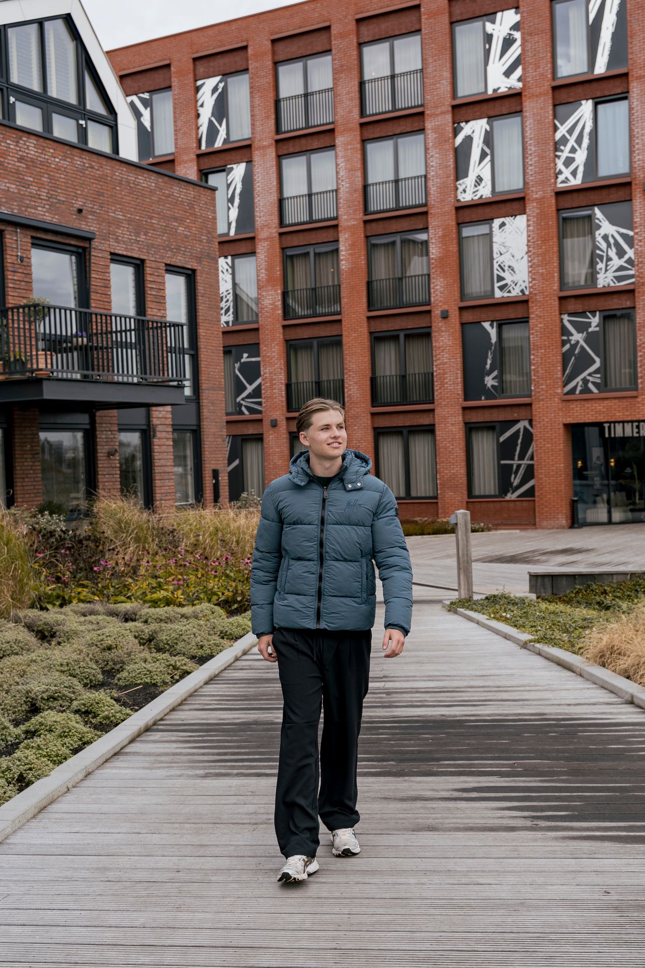 Malelions Men Donn Puffer jacket Blue Slate 2900160411068