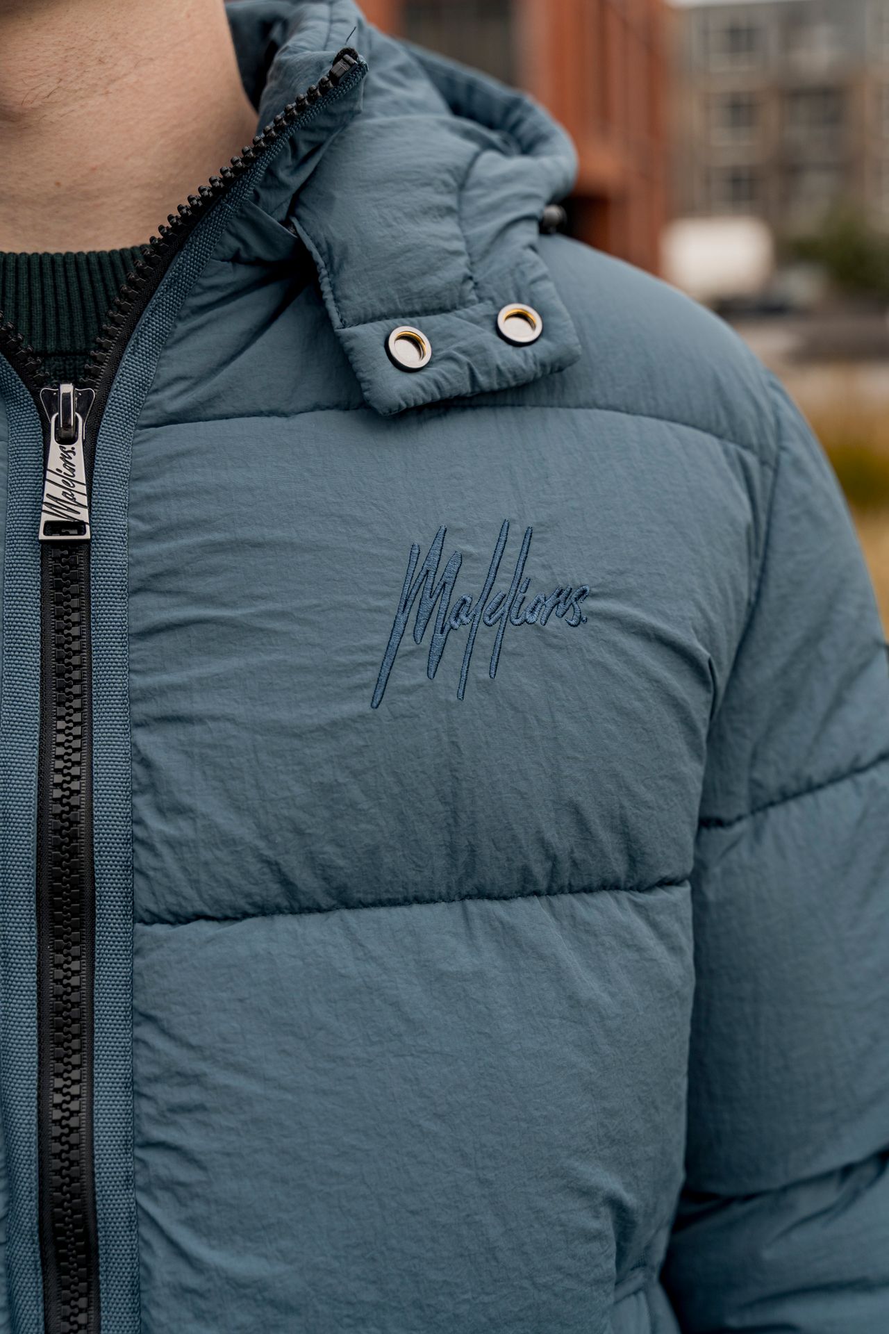 Malelions Men Donn Puffer jacket Blue Slate 2900160411068