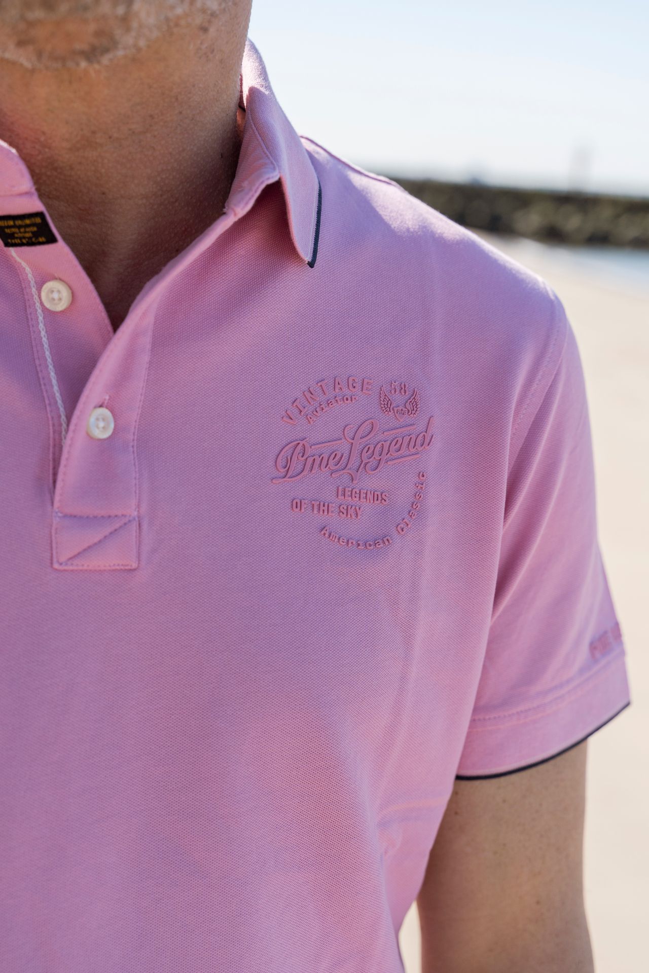 Pme Legend Short sleeve polo stretch pique pa Moonlight Mauve 2900151516031 Pme Legend Short sleeve polo stretch pique pa Moonlight Mauve 2900151516031