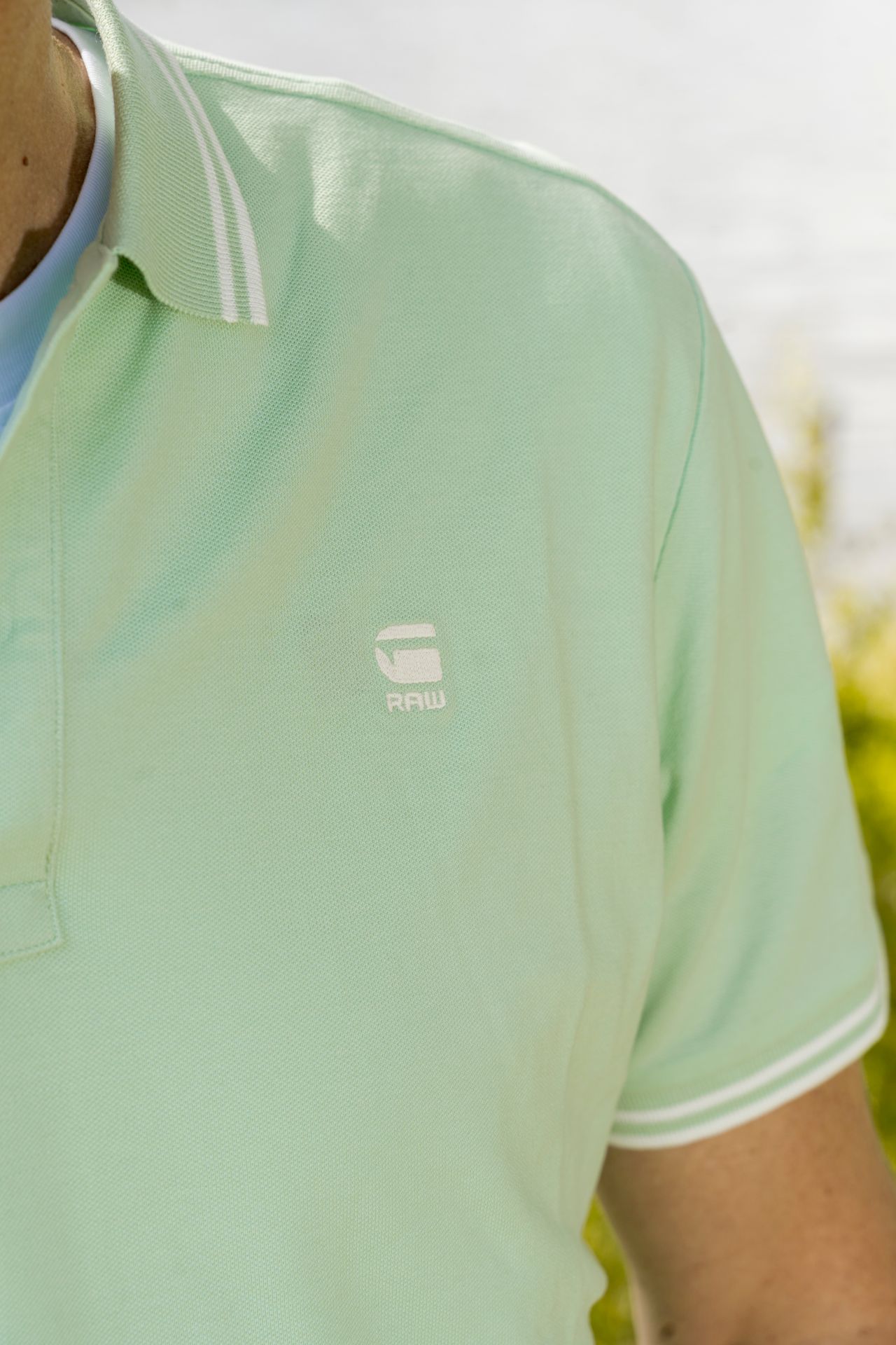 G-star Raw Dunda slim stripe polo s\s G992 birds egg green 2900155716086 G-star Raw Dunda slim stripe polo s\s G992 birds egg green 2900155716086