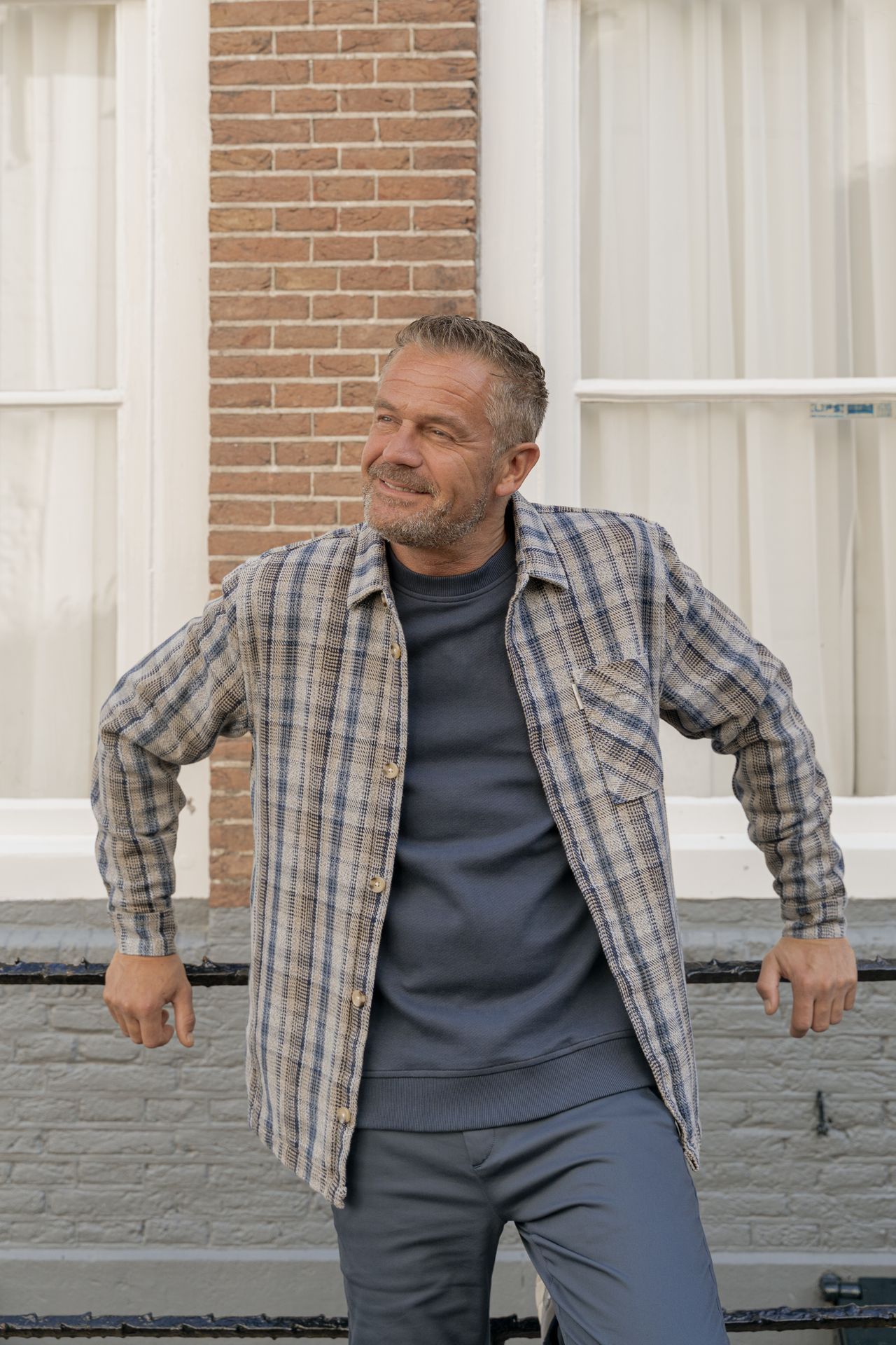 Cast Iron RISER CHINO STRETCH Ombre Blue 2900154222052