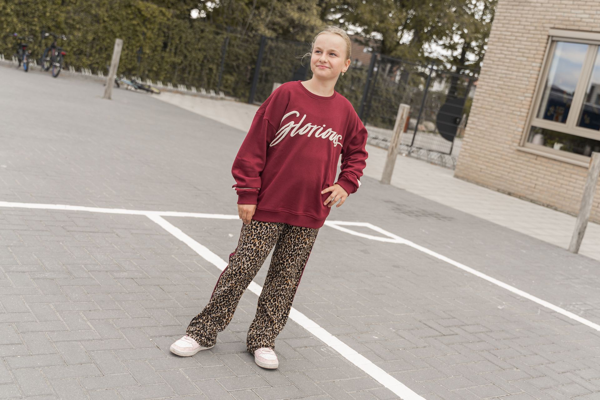 Only KOGHELLA LIFE LS O-NECK LOOSE PRINT Cabernet/BLACK BUTTONS 2900158840016