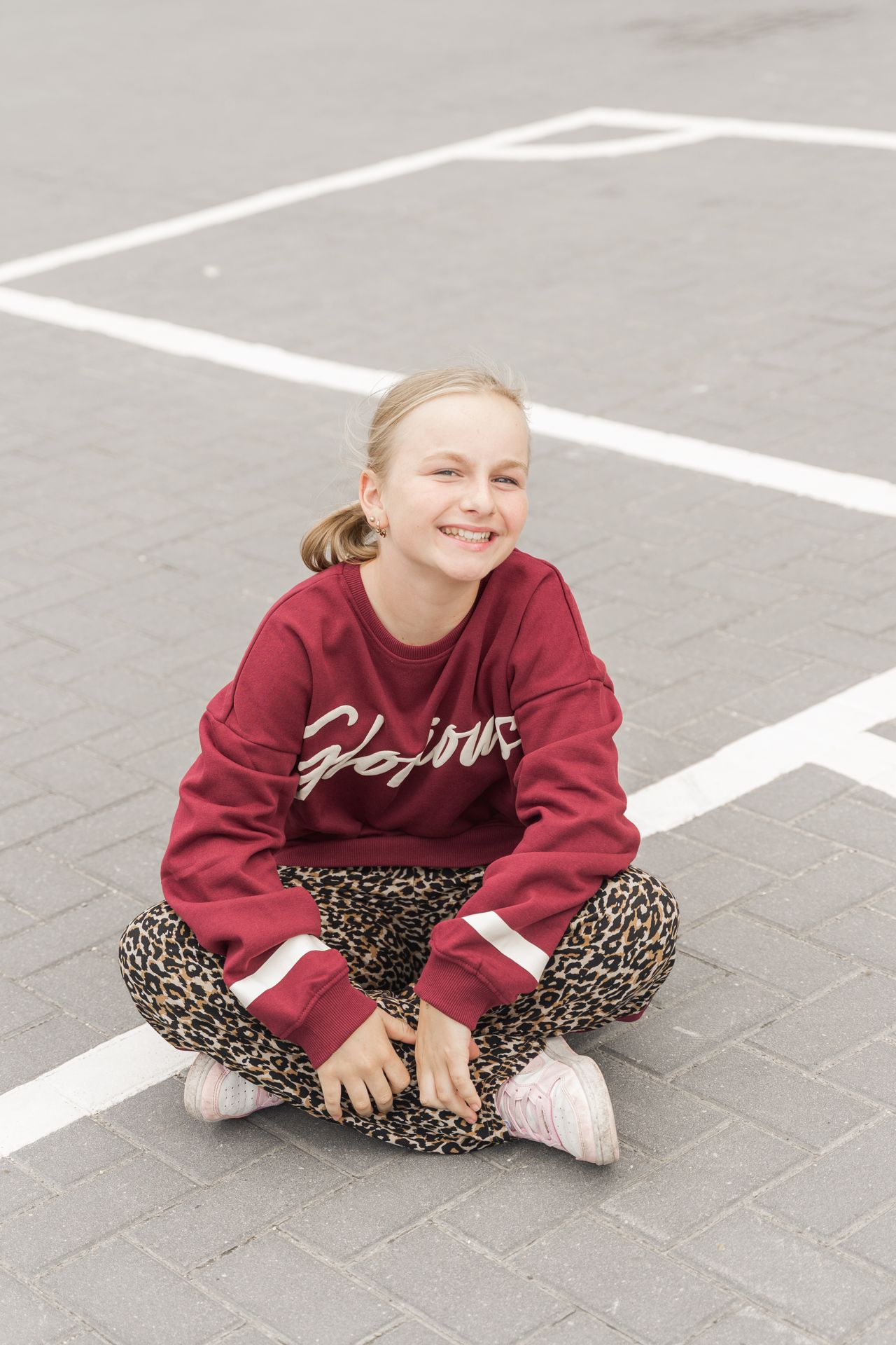 Only KOGHELLA LIFE LS O-NECK LOOSE PRINT Cabernet/BLACK BUTTONS 2900158840016