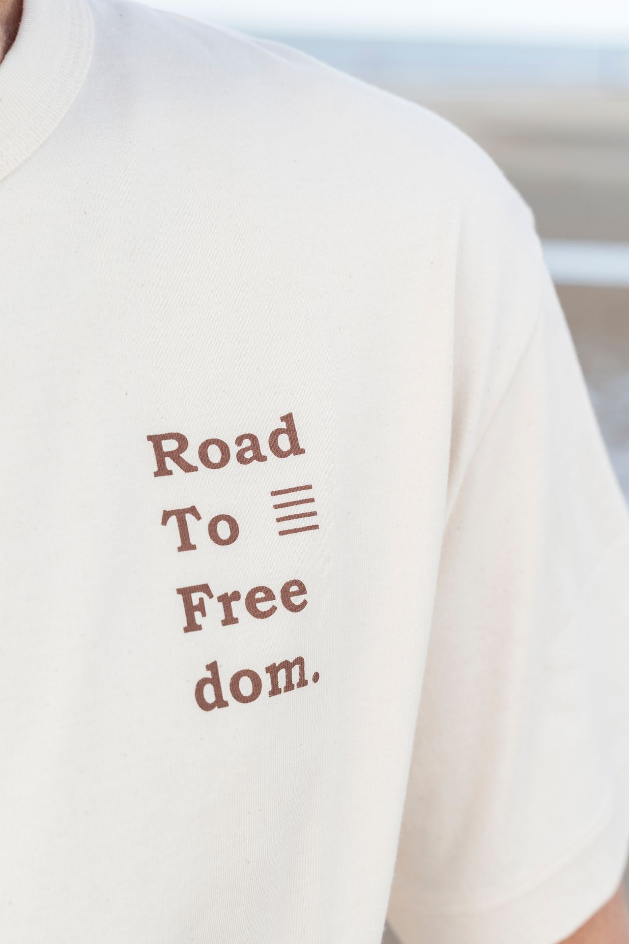 No Excess T-Shirt Crewneck Melange Placed Print 011 offwhite 2900153614087