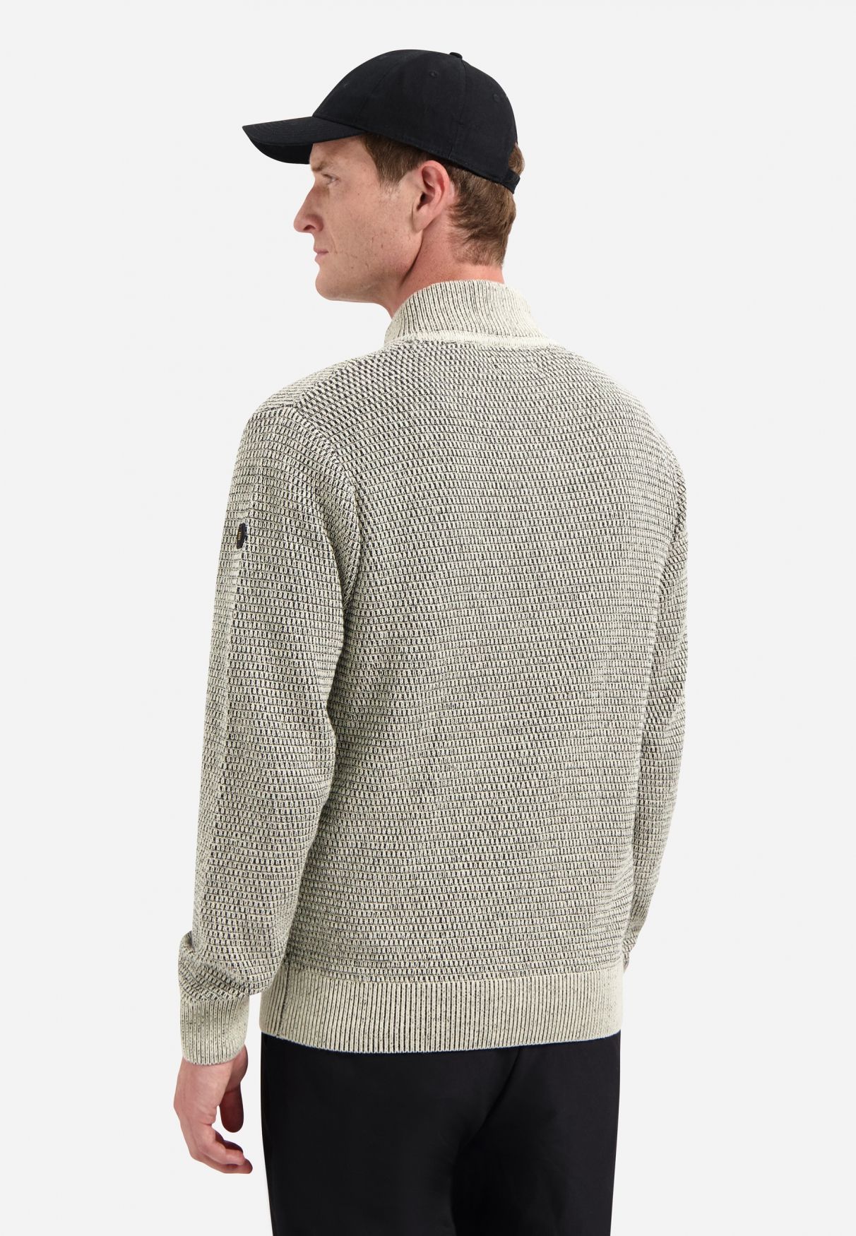 No Excess Pullover Half Zipper 2 Coloured Melange 014 stone 2900159466079