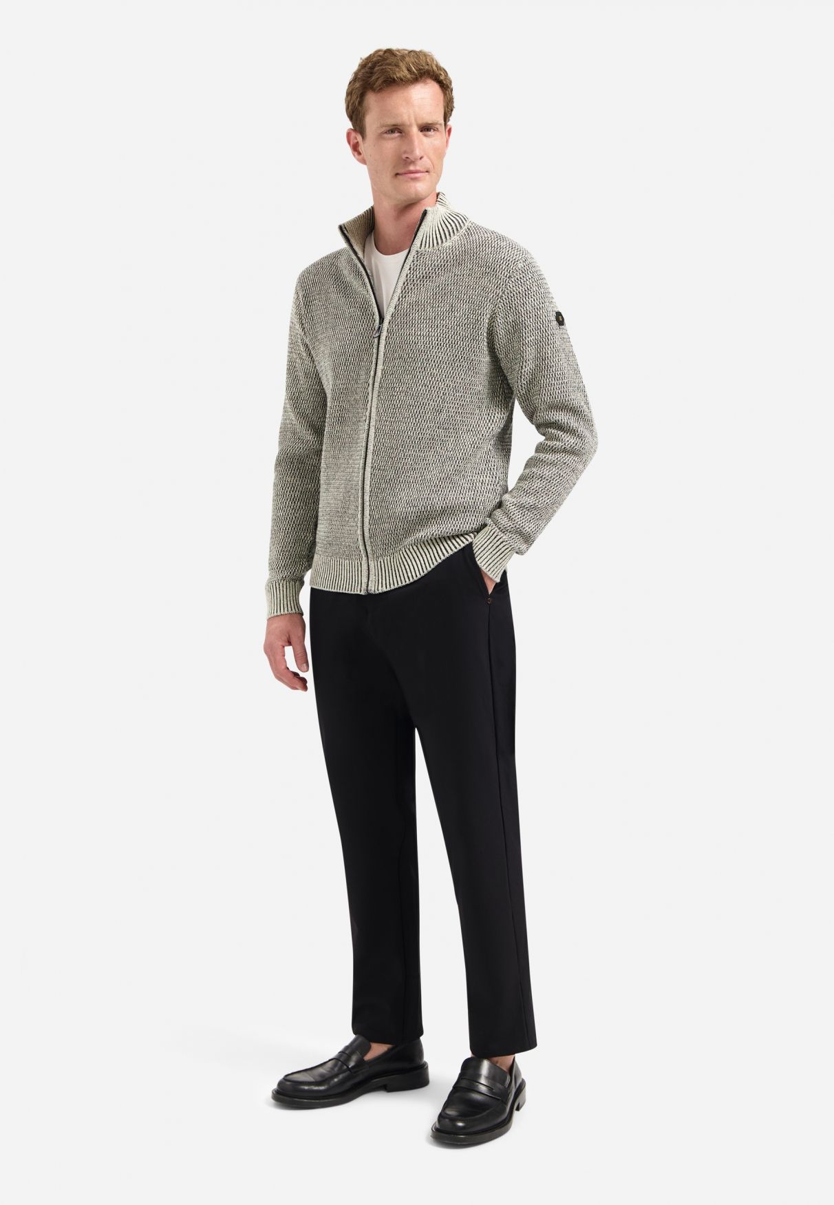 No Excess Cardigan 2 Coloured Melange 014 stone 2900159480082