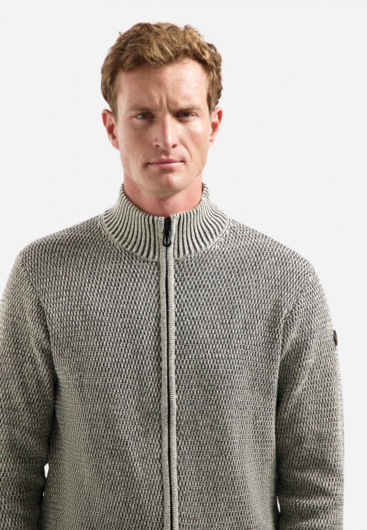 No Excess Cardigan 2 Coloured Melange 014 stone 2900159480082