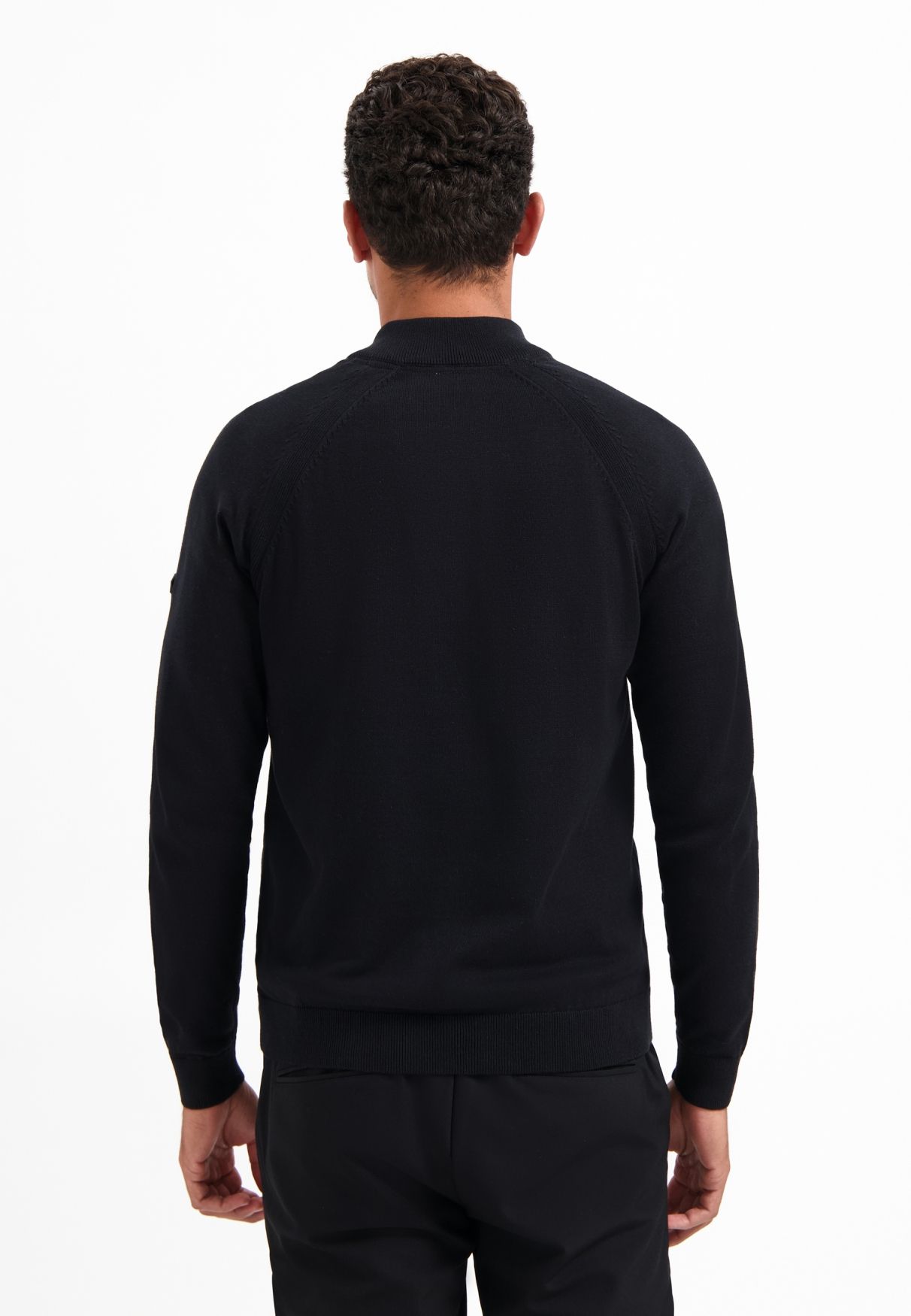 No Excess Pullover Half Zip High Collar Solid 020 black 2900160347091