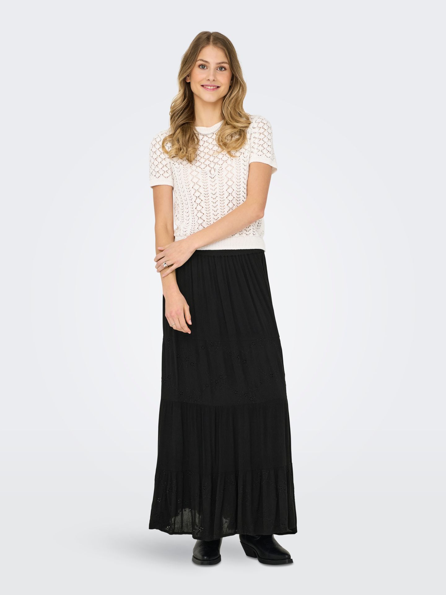 Only ONLSAGA LIFE SS O-NECK CC KNT Cloud Dancer 2900154328051