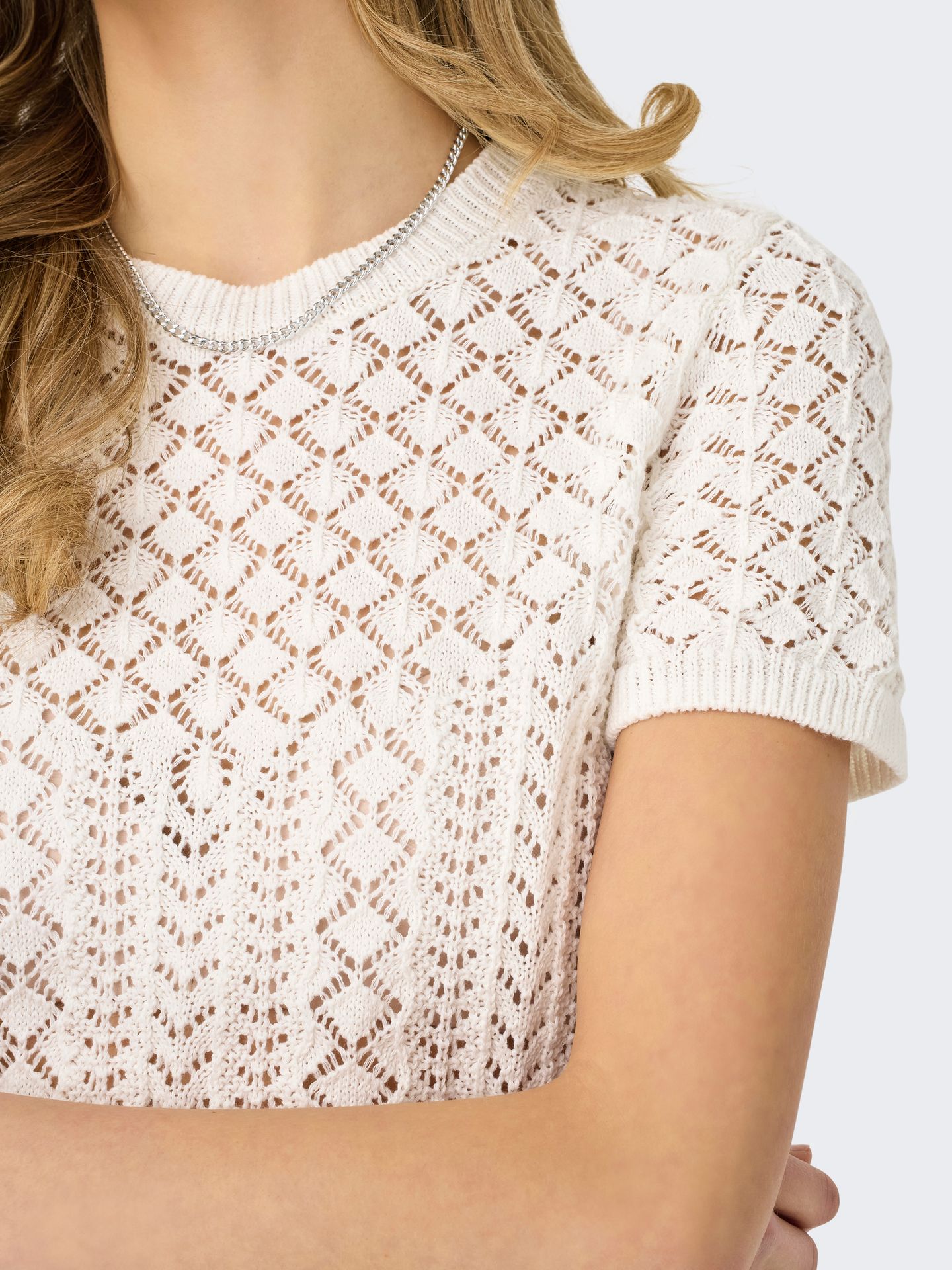 Only ONLSAGA LIFE SS O-NECK CC KNT Cloud Dancer 2900154328051