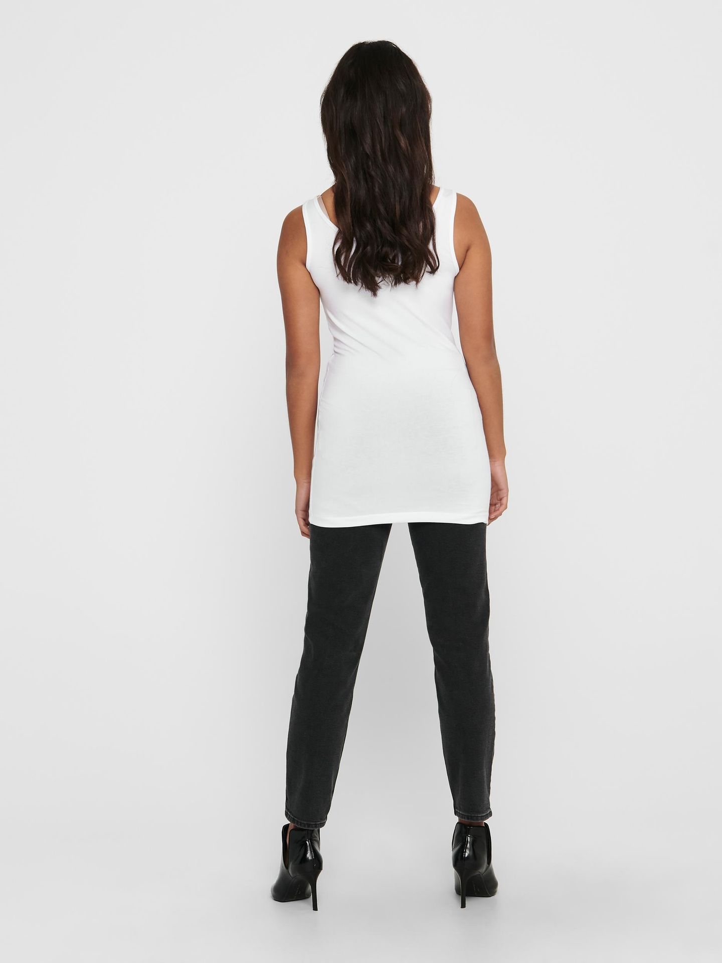 Only ONLLIVE LOVE LIFE S/L LONG TANK TOP - WHITE WHITE 2900128491026 Only ONLLIVE LOVE LIFE S/L LONG TANK TOP - WHITE WHITE 2900128491026