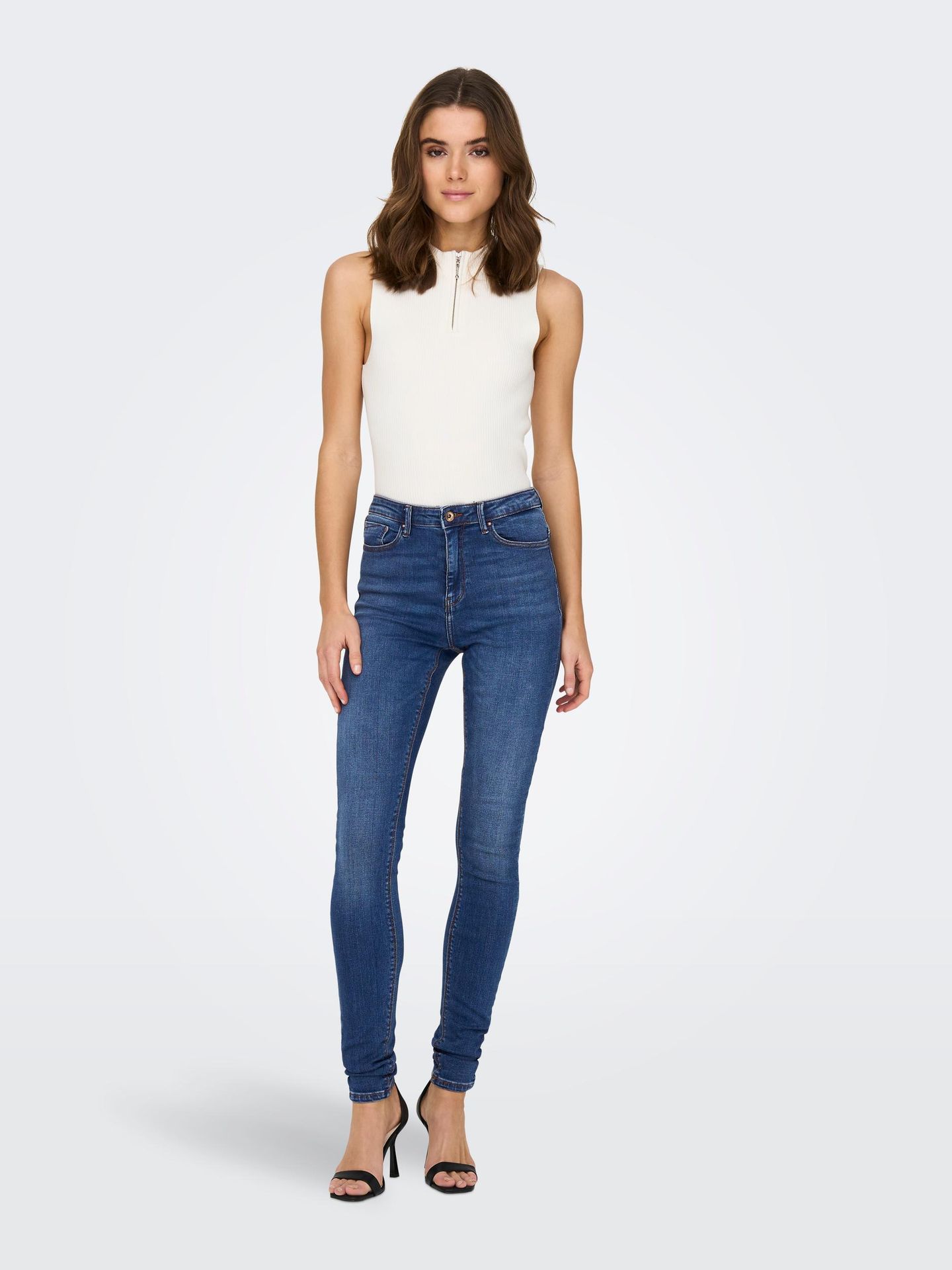 Only ONLPAOLA LIFE HW SK DNM AZG0007 NOO - Medium Blue  Medium Blue Denim 2900125938043
