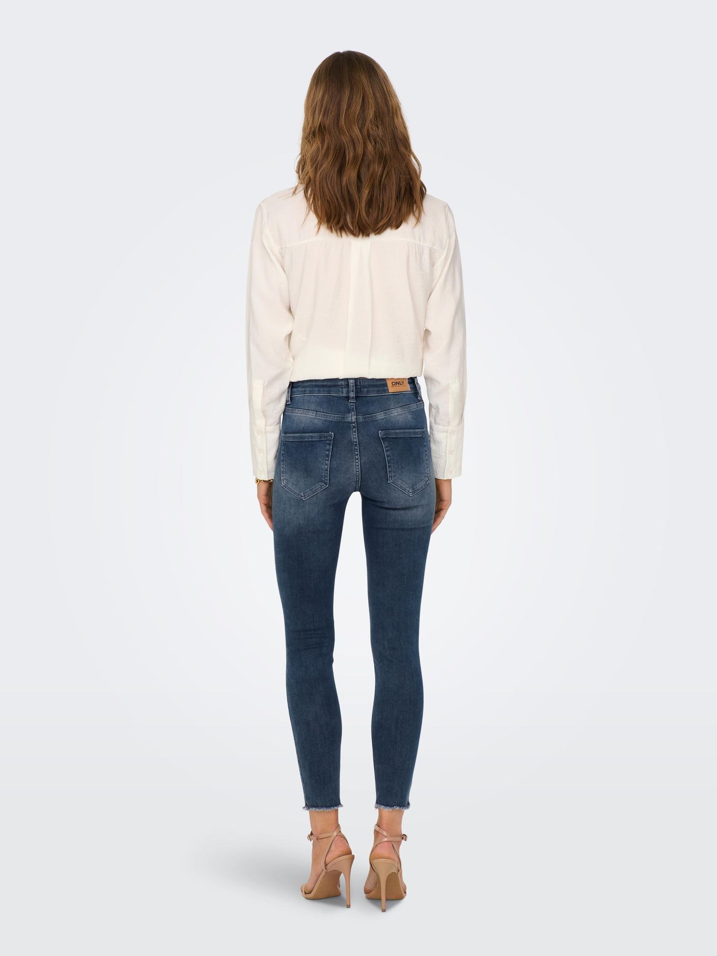 Only ONLBLUSH LIFE MID SK ANK  RW REA422 - Special Blue Special Blue Grey Denim 2900125078060